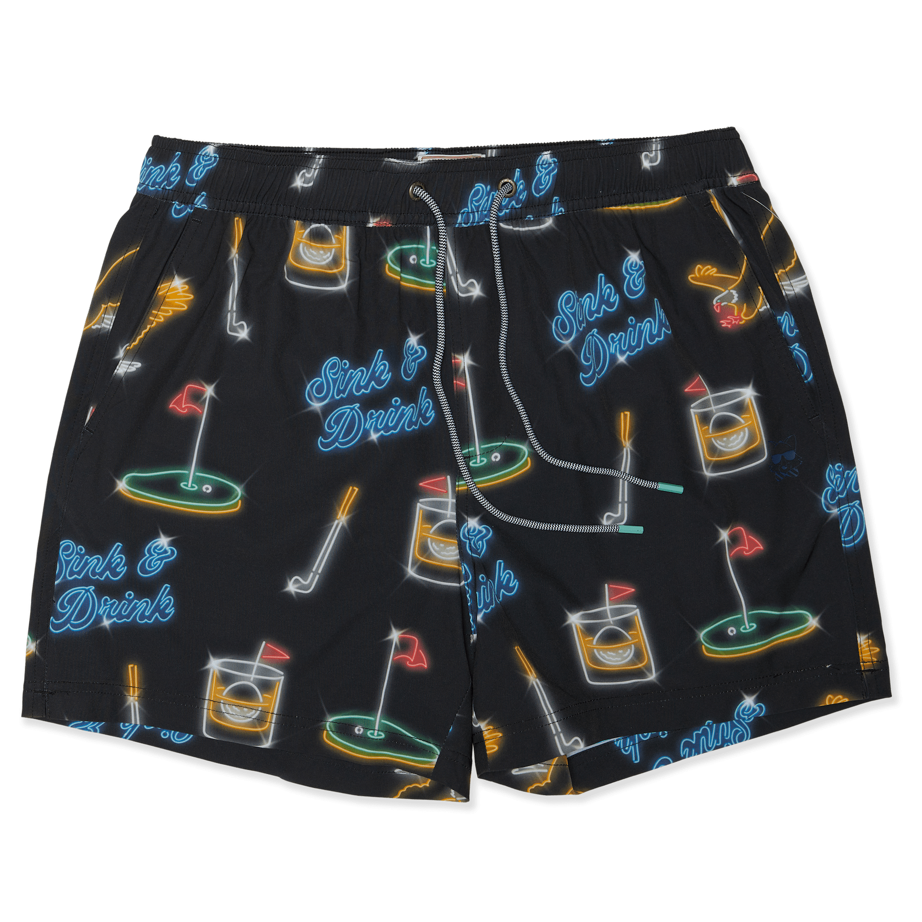 5" Sink N Dink Black Happy Hour Short HAPPY HOUR SHORT PARTY PANTS