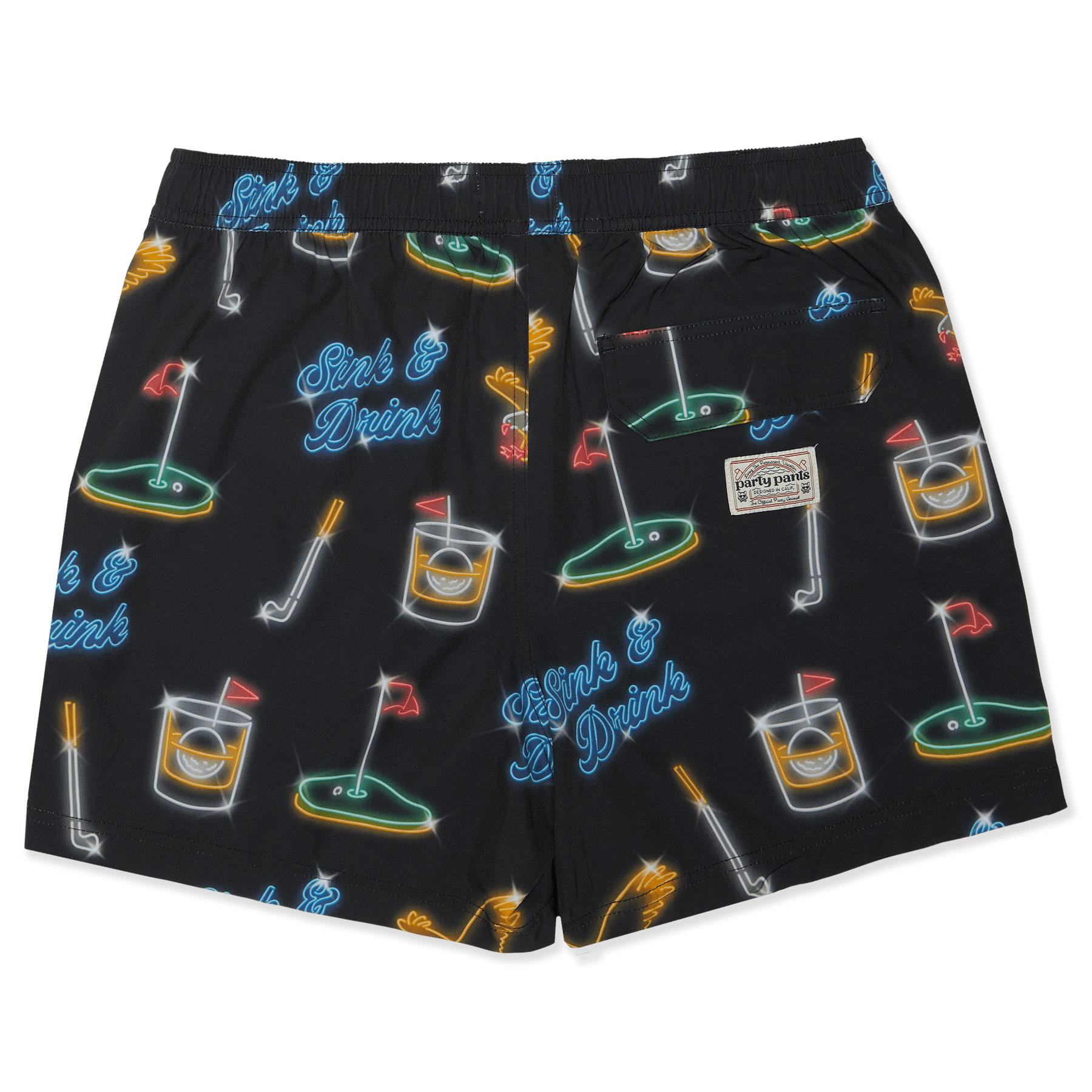 5" Sink N Dink Black Happy Hour Short HAPPY HOUR SHORT PARTY PANTS