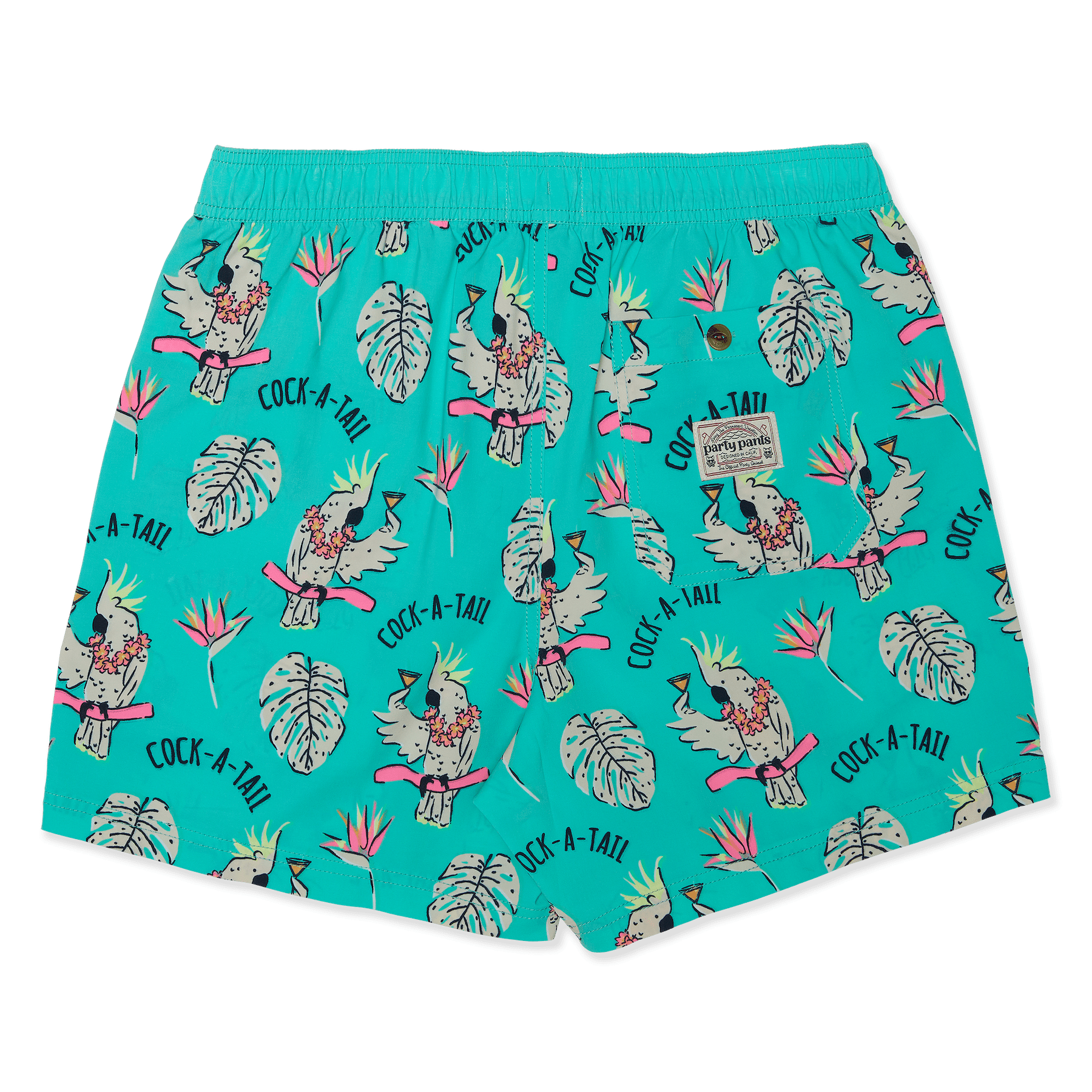5" Cock-A-Tail Mint Green Party Starter Short PARTY STARTER SHORT PARTY PANTS