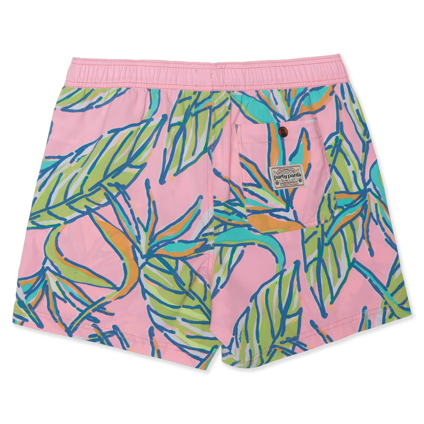 5" Johnny Jamaica Pink Party Starter Short PARTY STARTER SHORT PARTY PANTS