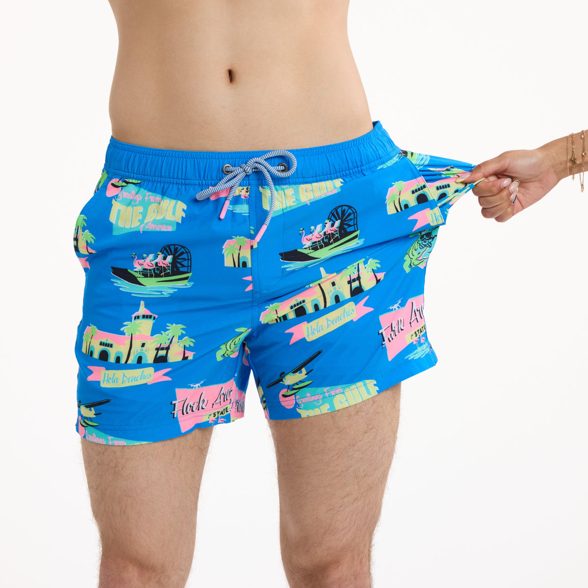 Gulf O'Merica - Men's 5" Happy Hour Swim Trunks PARTY PANTS PARTY PANTS
