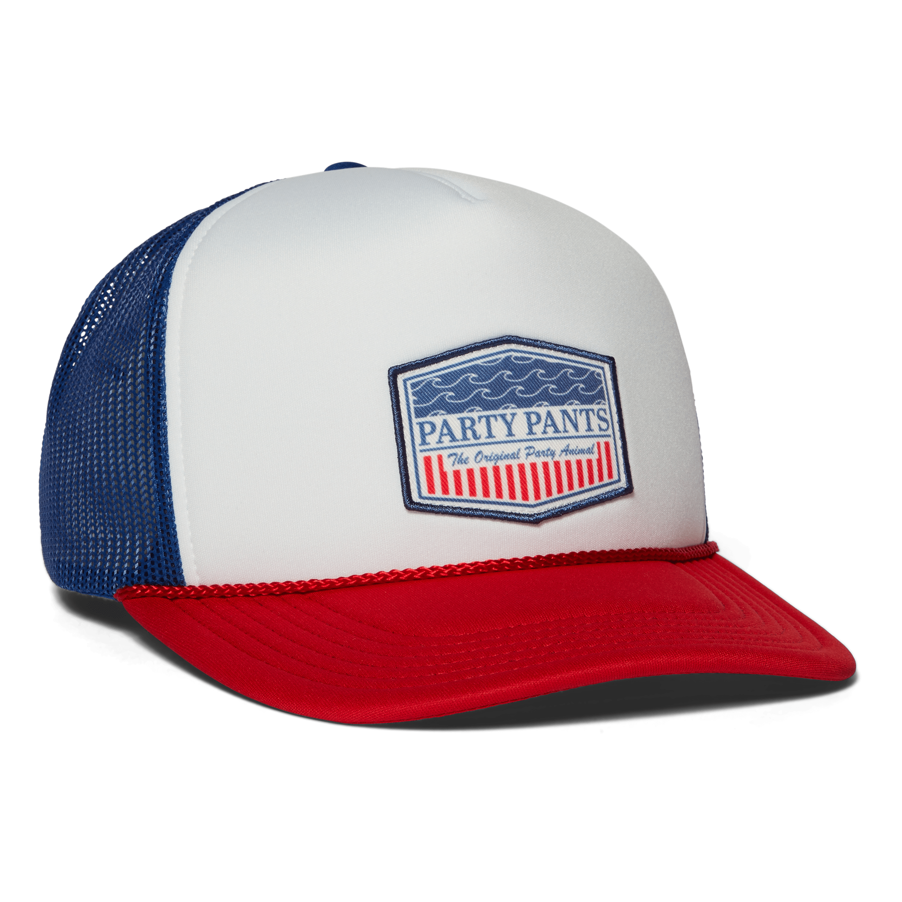 Men's Trucker Hat - Patriotic Red Blue Hats PARTY PANTS