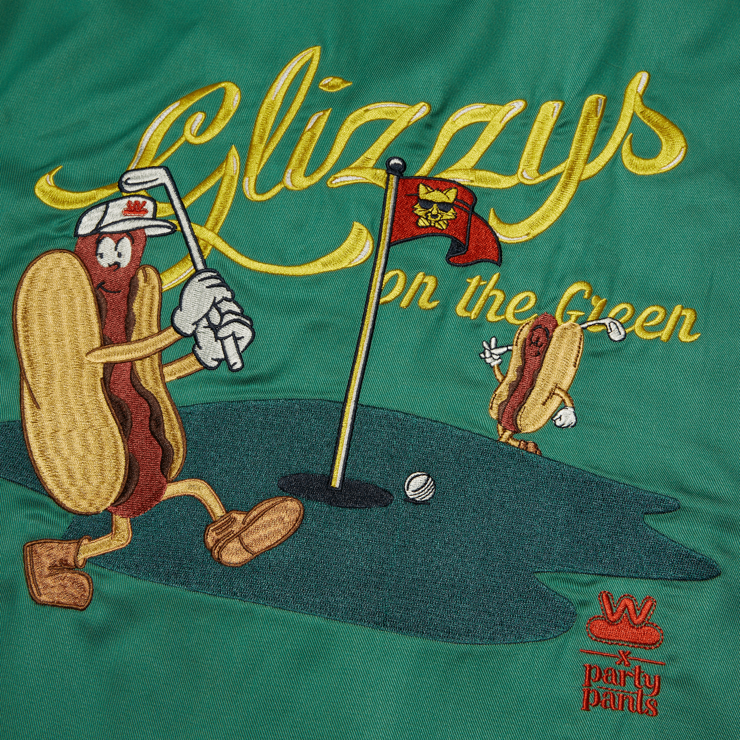 Glizzy On The Green Green Camp Shirt Woven PARTY PANTS