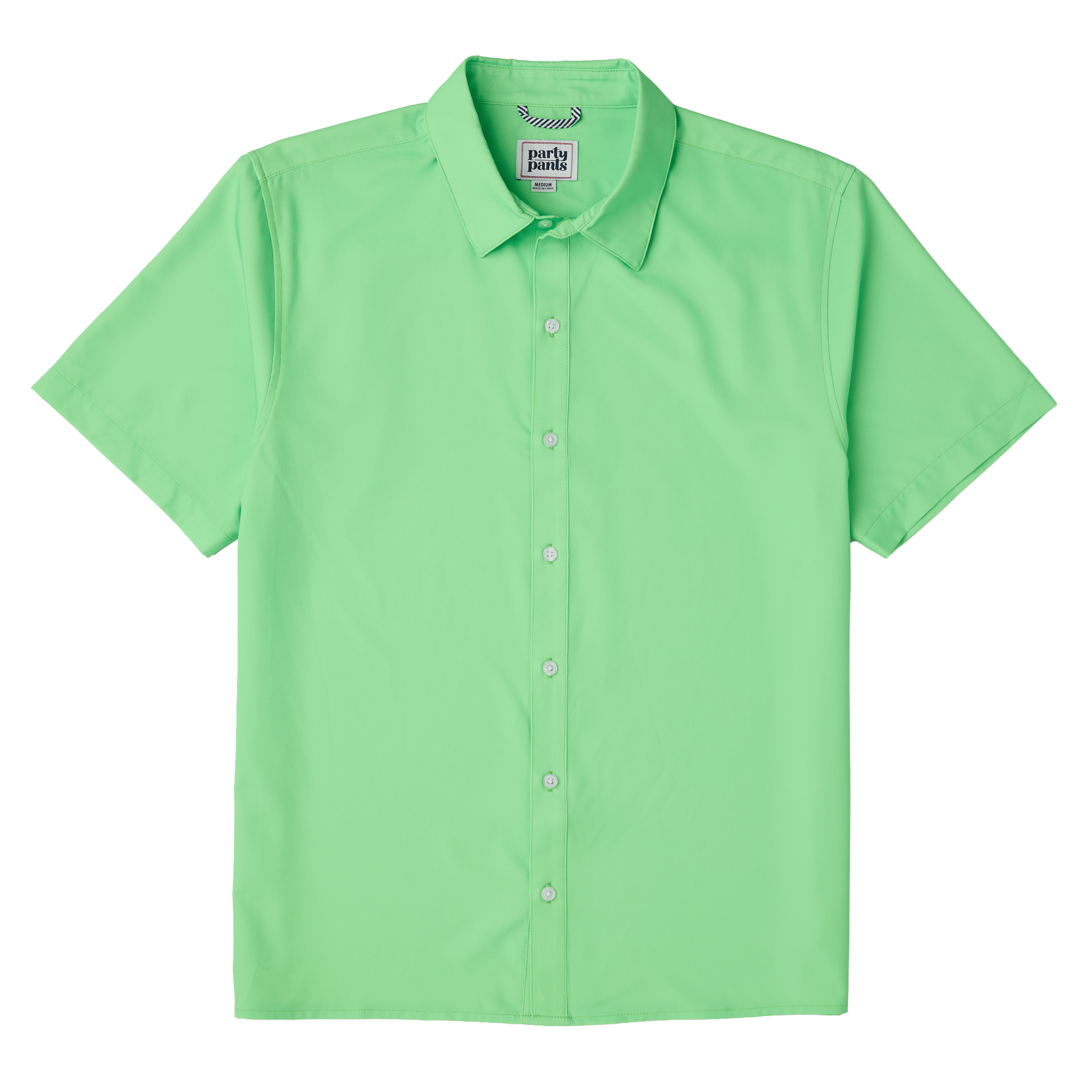 Men's Woven Shirt - Sharka Magic Lime | Weekender Weekender Shirt PARTY PANTS