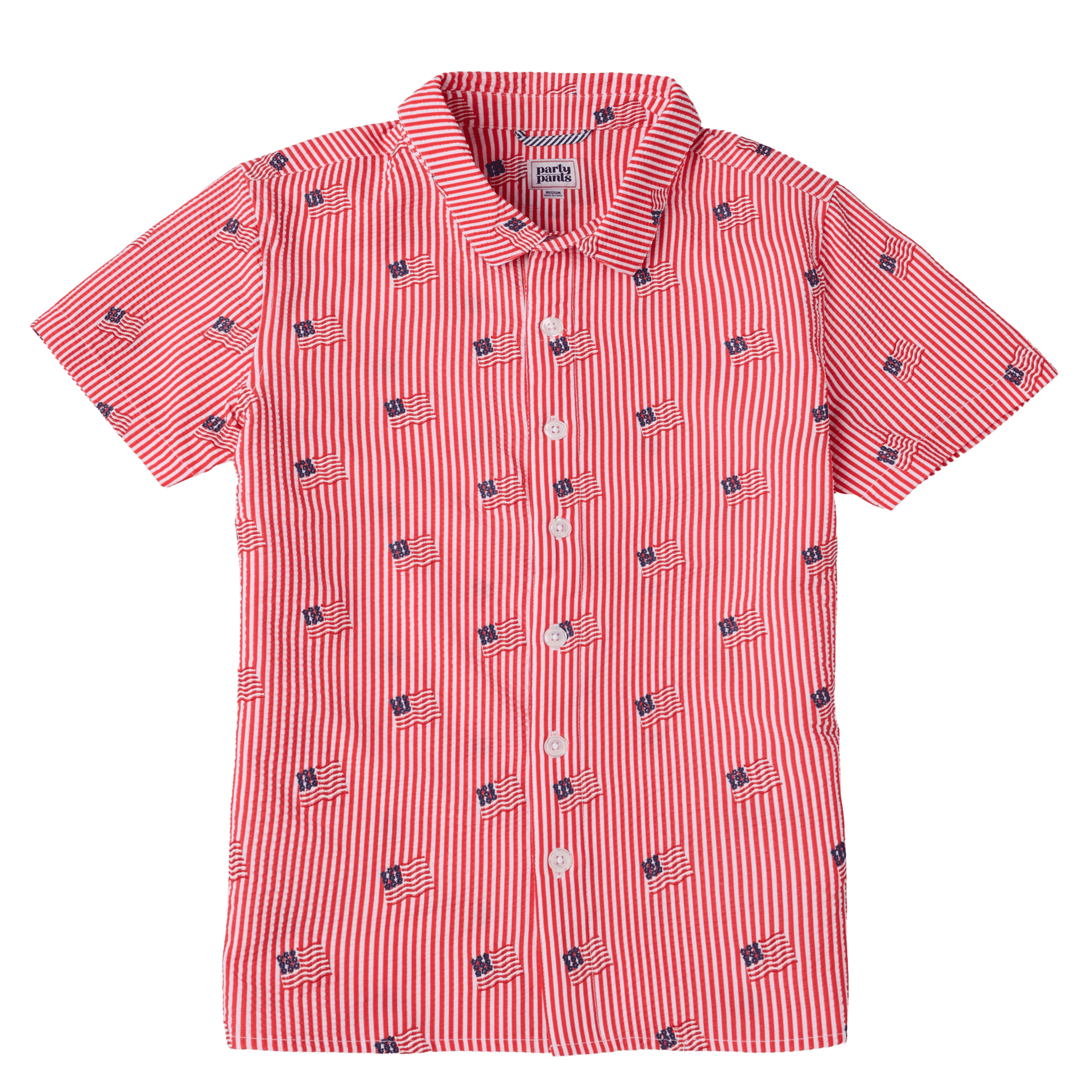 Men's Woven Shirt - Old Glory Red | Weekender Weekender Shirt PARTY PANTS
