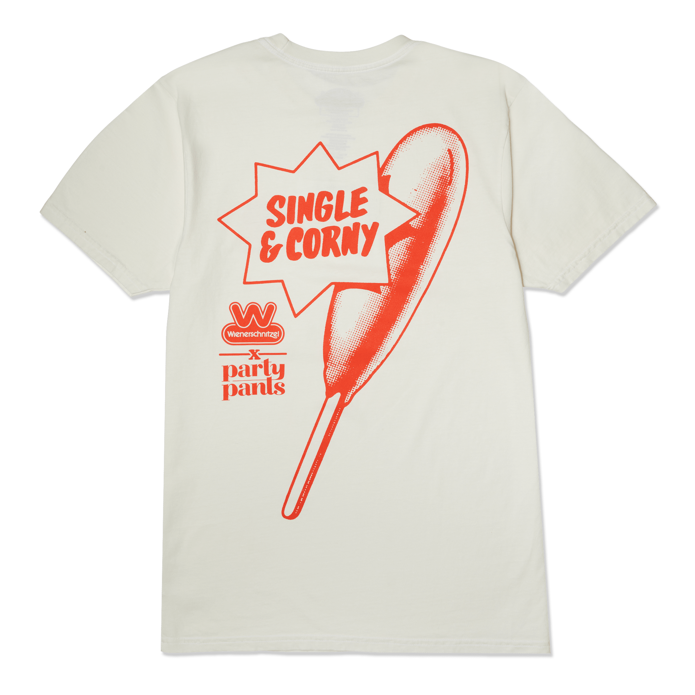 Single And Corny Vintage White T-Shirt Tees PARTY PANTS
