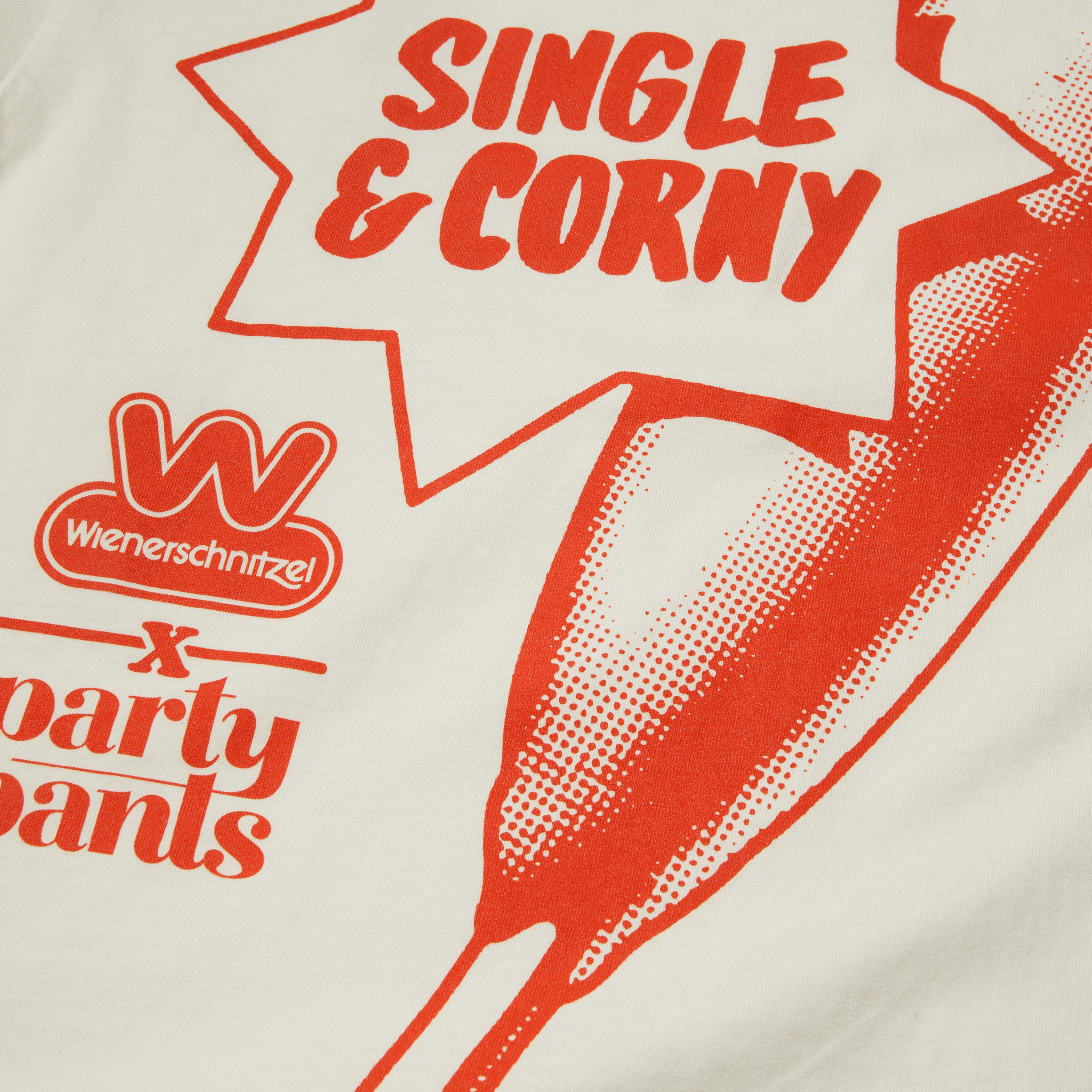 Single And Corny Vintage White T-Shirt Tees PARTY PANTS