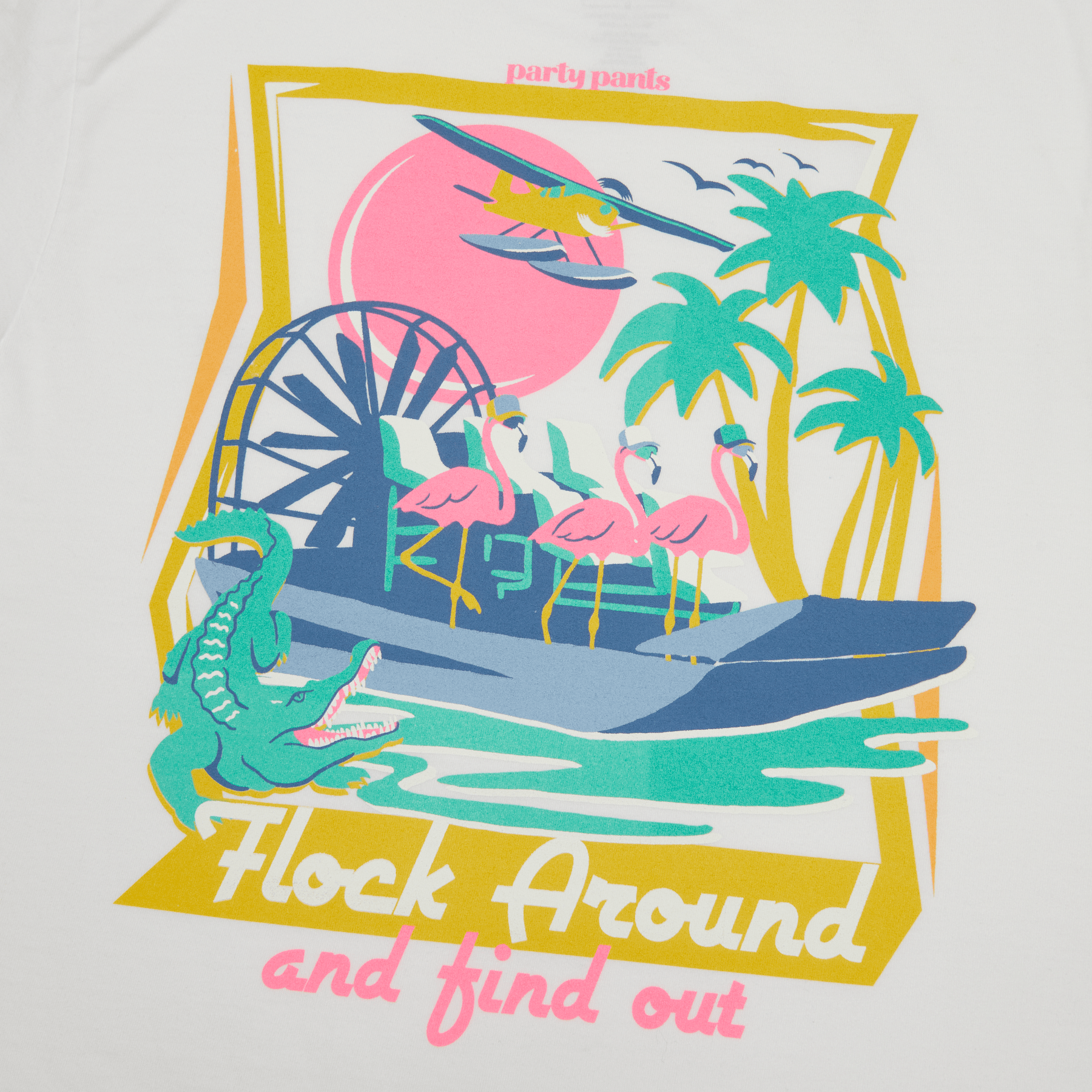Flock Around Match White T-Shirt TEES PARTY PANTS