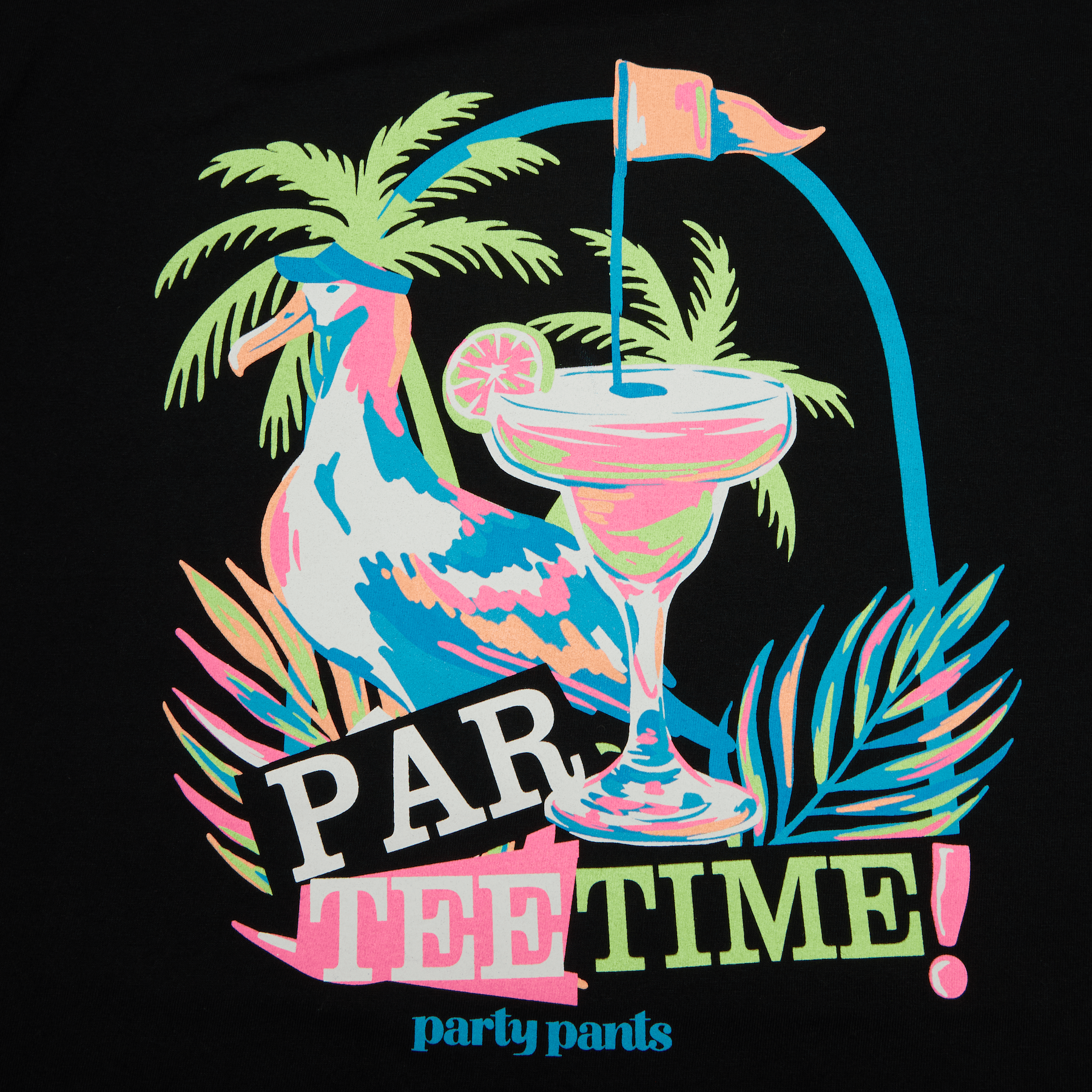 Par-Tee Time Black T-Shirt TEES PARTY PANTS