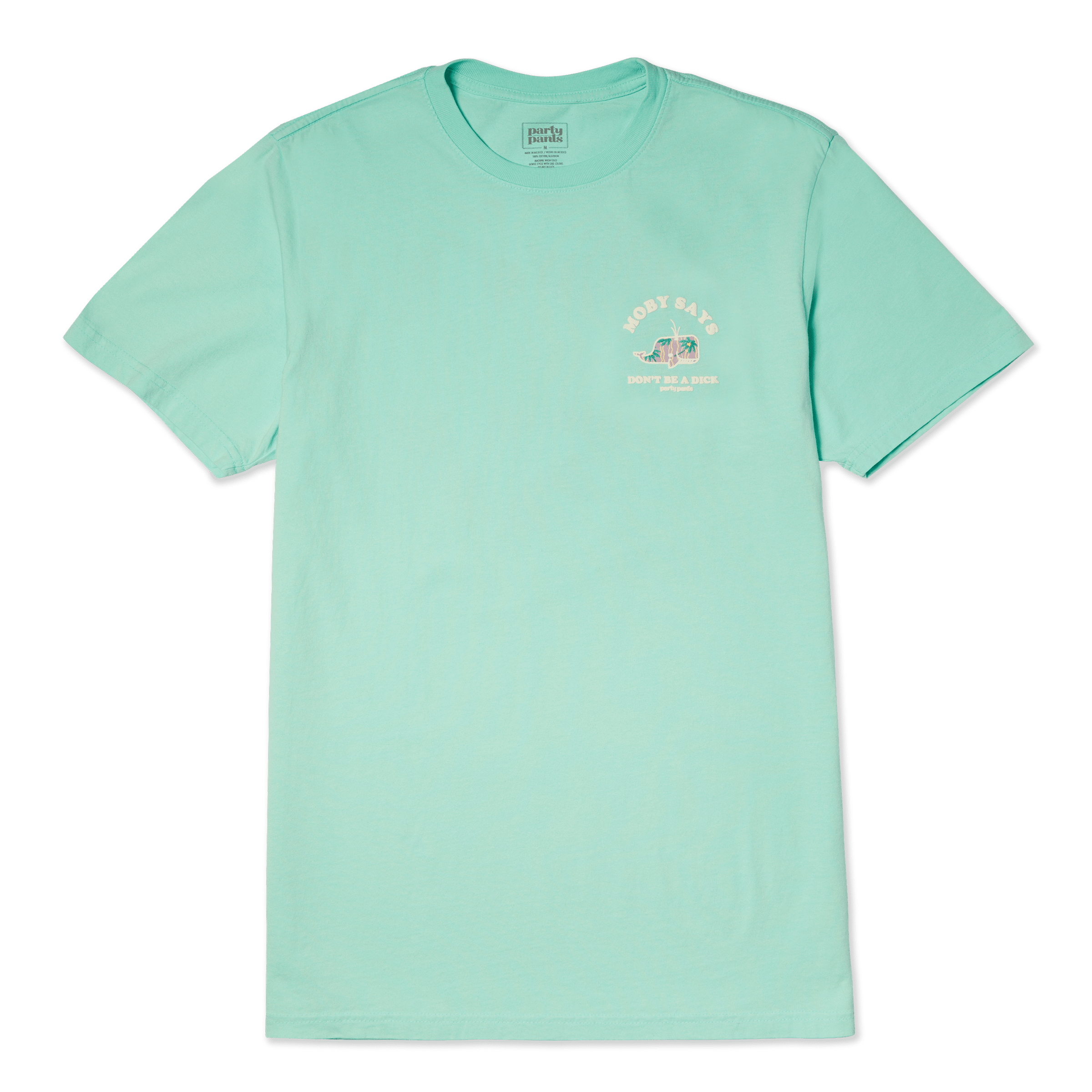 Men's Short Sleeve T- Shirt - Moby Fills Chalky Mint TEES PARTY PANTS