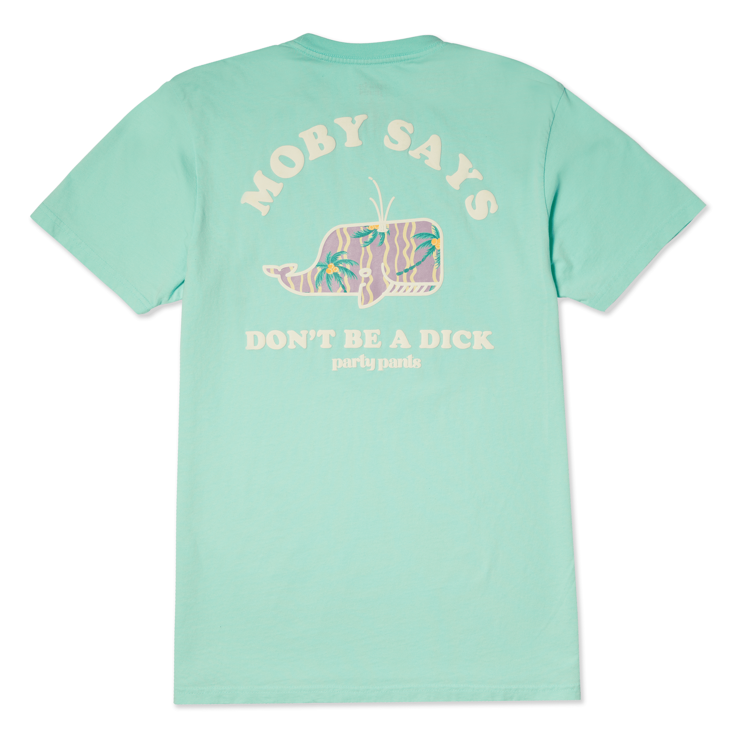 Men's Short Sleeve T- Shirt - Moby Fills Chalky Mint TEES PARTY PANTS
