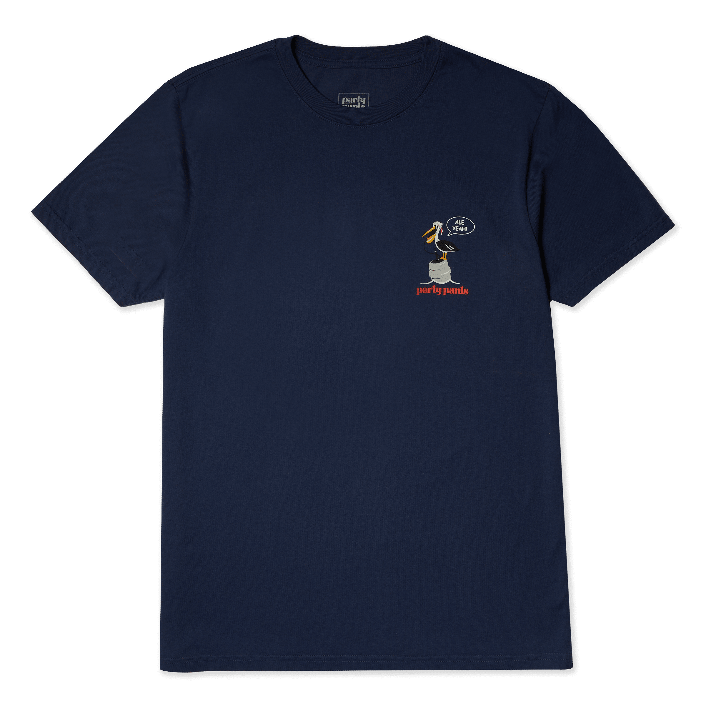 Men's Short Sleeve T- Shirt - Ale Yeah Navy Blue TEES PARTY PANTS