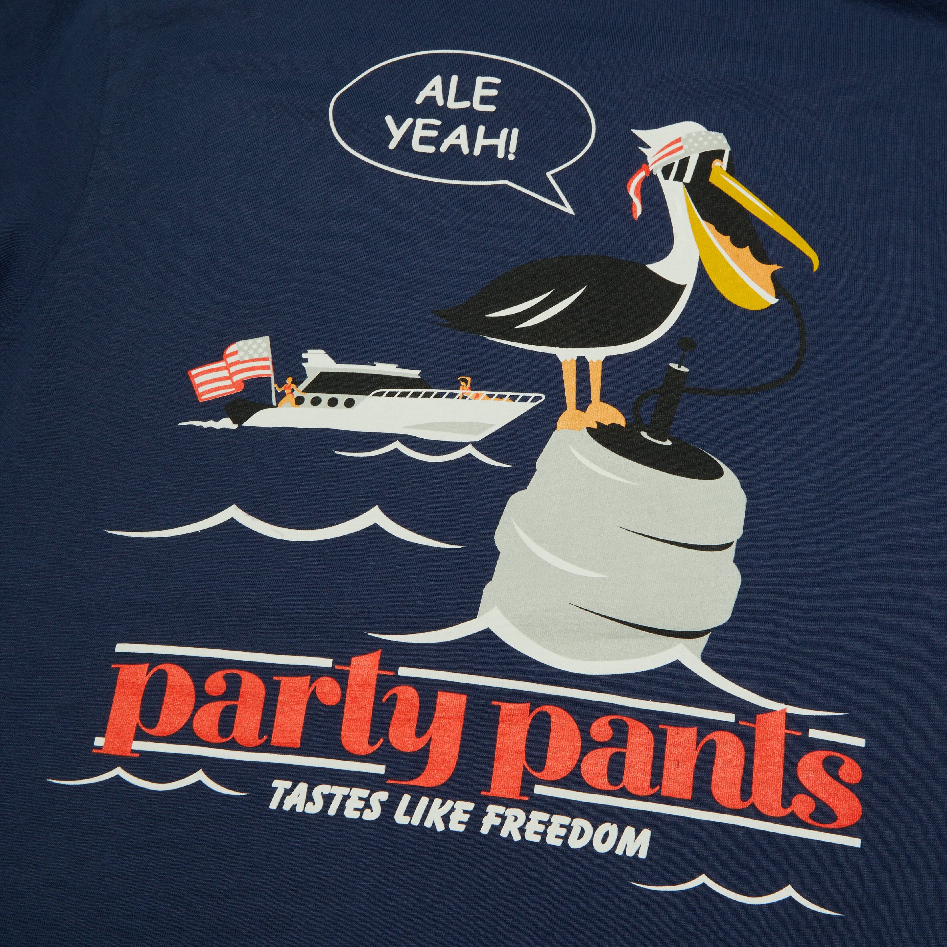 Men's Short Sleeve T- Shirt - Ale Yeah Navy Blue TEES PARTY PANTS