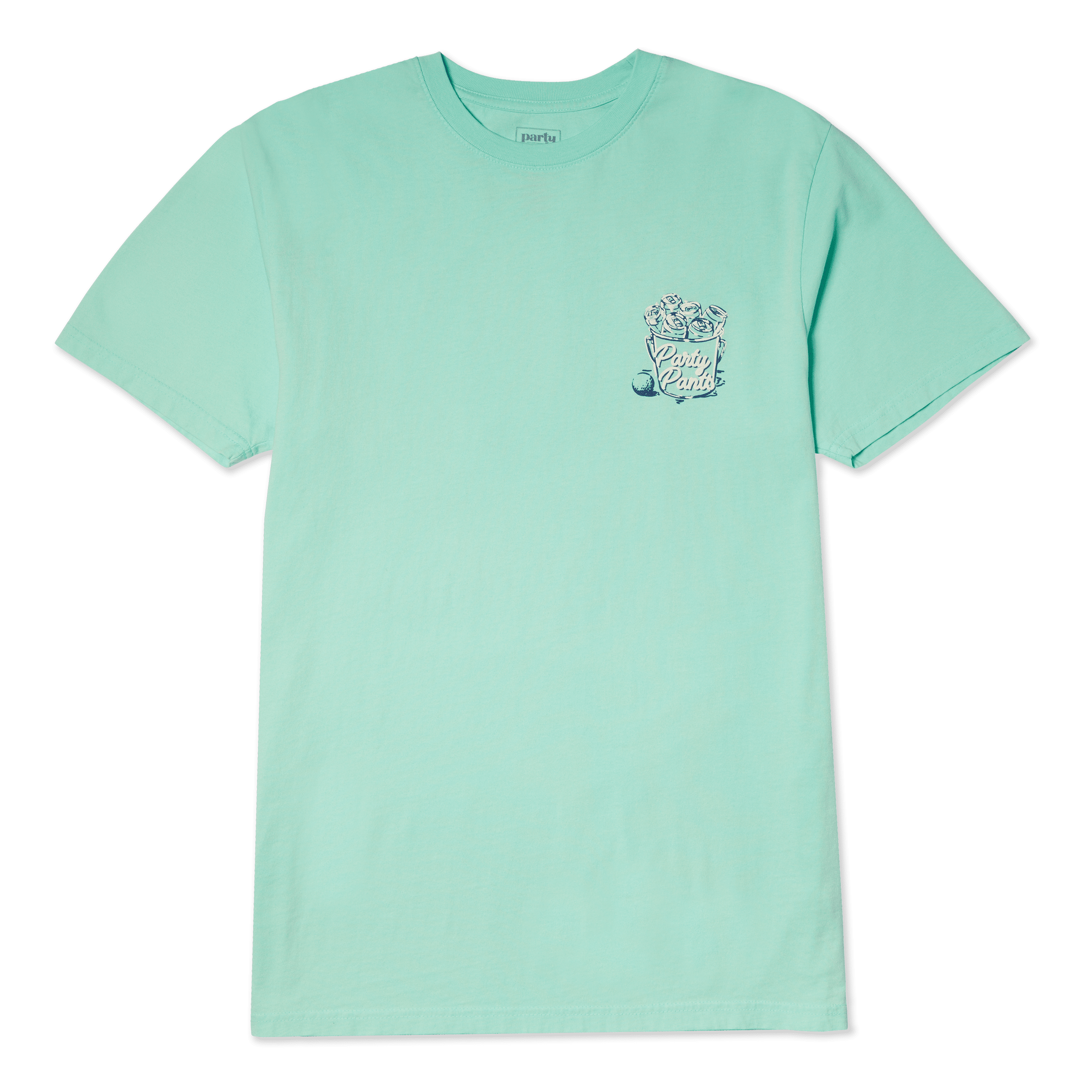 Men's Short Sleeve T- Shirt - Buckets and Bogeys Chalky Mint TEES PARTY PANTS