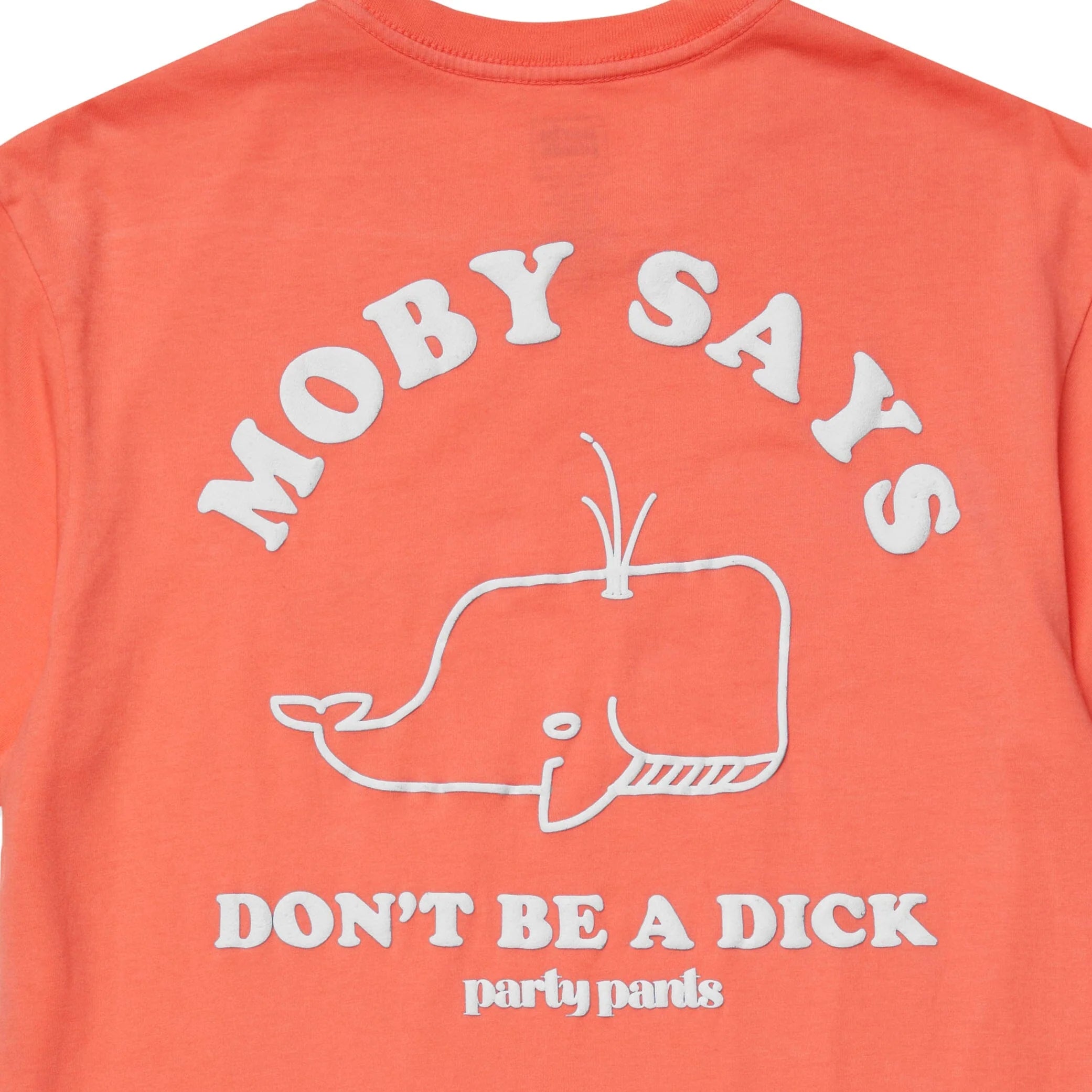 Close back view of the Moby-t-shirt