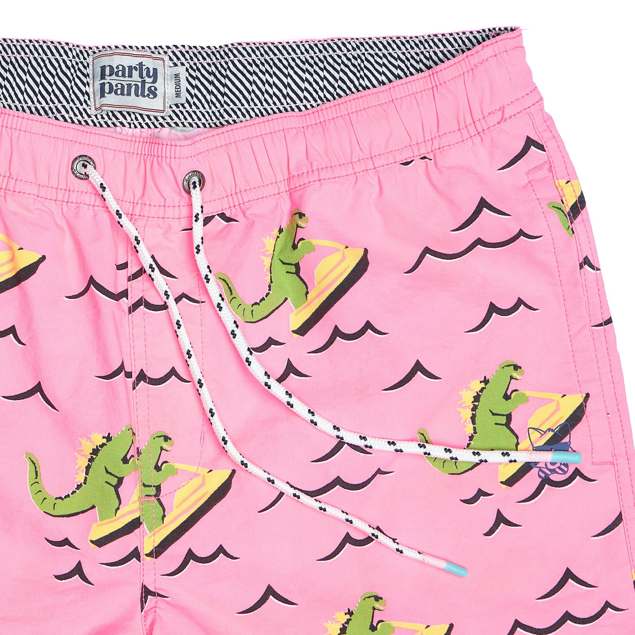DINO RIPPER PARTY STARTER SHORT - PINK SALE SHORTS PARTY PANTS 