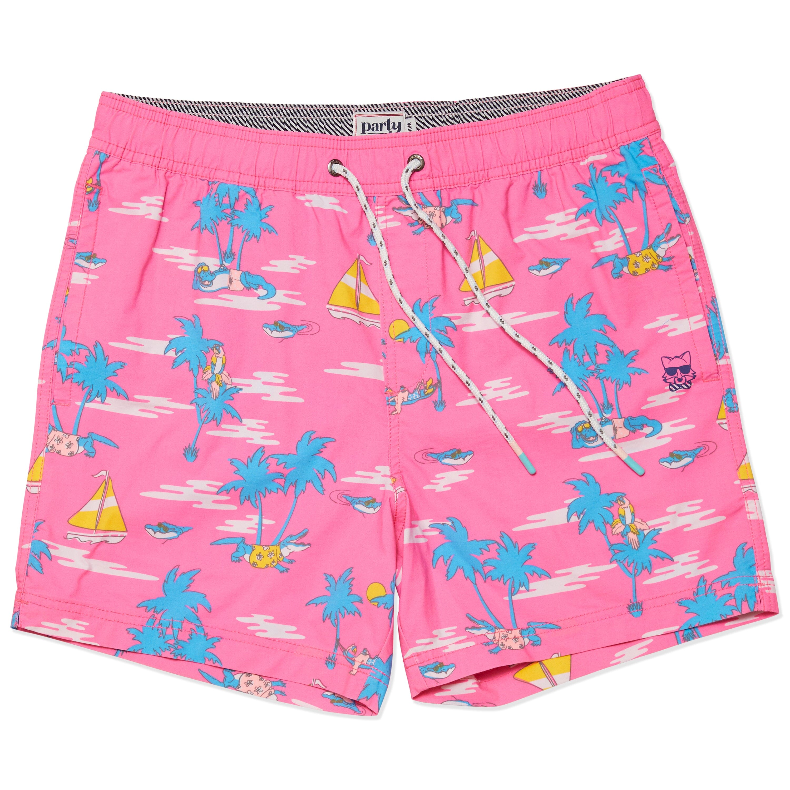 GATOR DONE PARTY STARTER SHORT - PINK PRINTED SHORTS PARTY PANTS