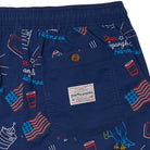 STAR SPANGLED HAMMERED PARTY STARTER SHORT - NAVY PRINTED SHORTS PARTY PANTS 
