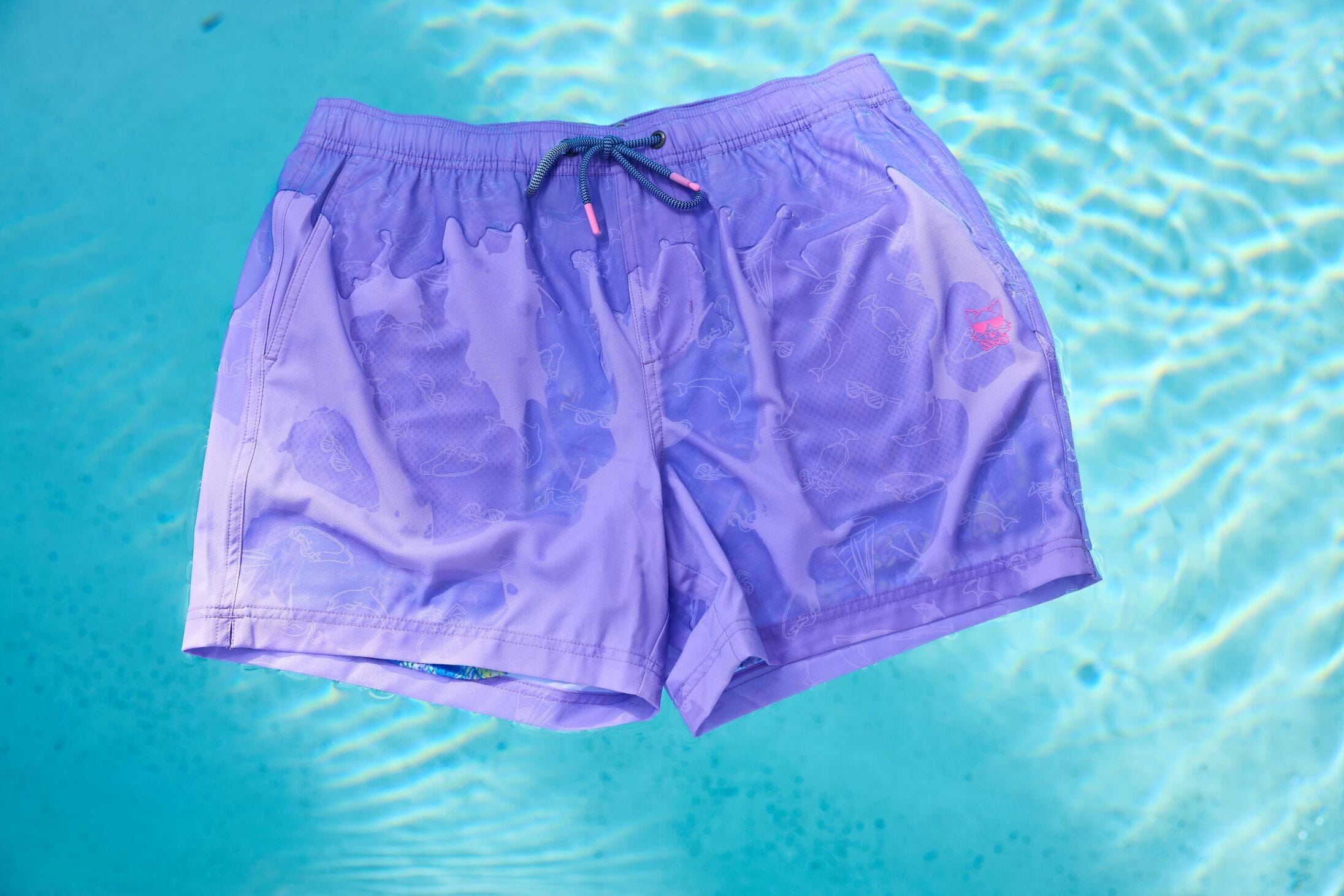 Nantucket in Magic Purple - Men's 5" Happy Hour Swim Trunks Happy Hour Short PARTY PANTS 