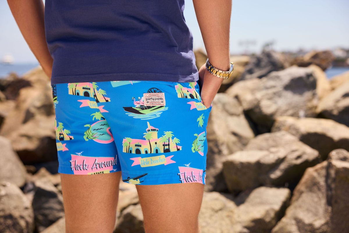 Gulf O'Merica - Men's 5" Happy Hour Swim Trunks PARTY PANTS PARTY PANTS 