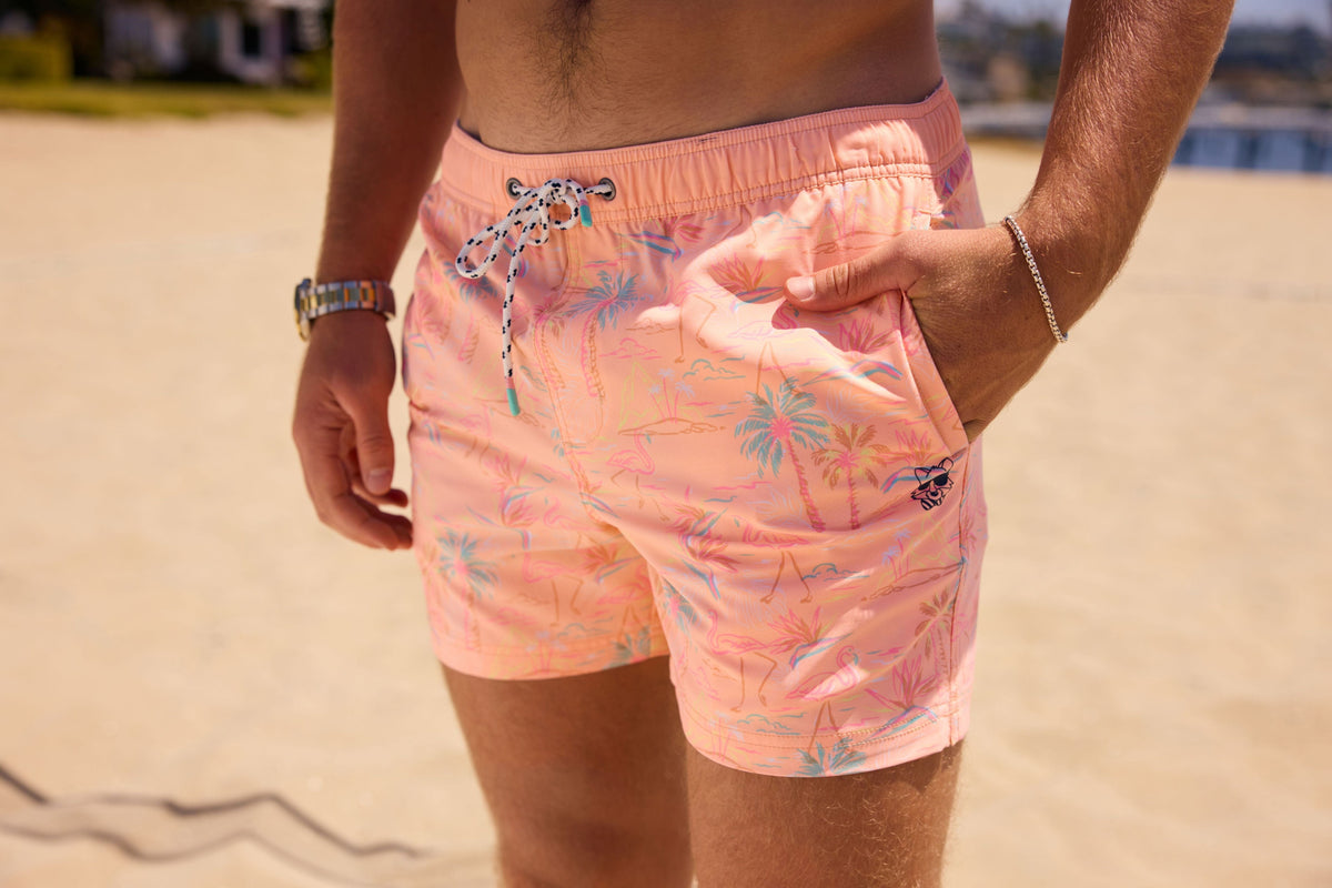 Whatha Flock in Coral - Men's 5" Party Starter Shorts Party Starter Short PARTY PANTS 