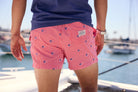 Stars and Stripes Embroidered in Red - Men's 5" Party Starter Shorts Party Starter Short PARTY PANTS 