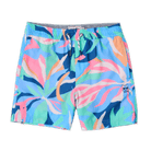 W-T-Floral Light Blue Boys Swim BOYS PARTY SHORT PARTY PANTS 