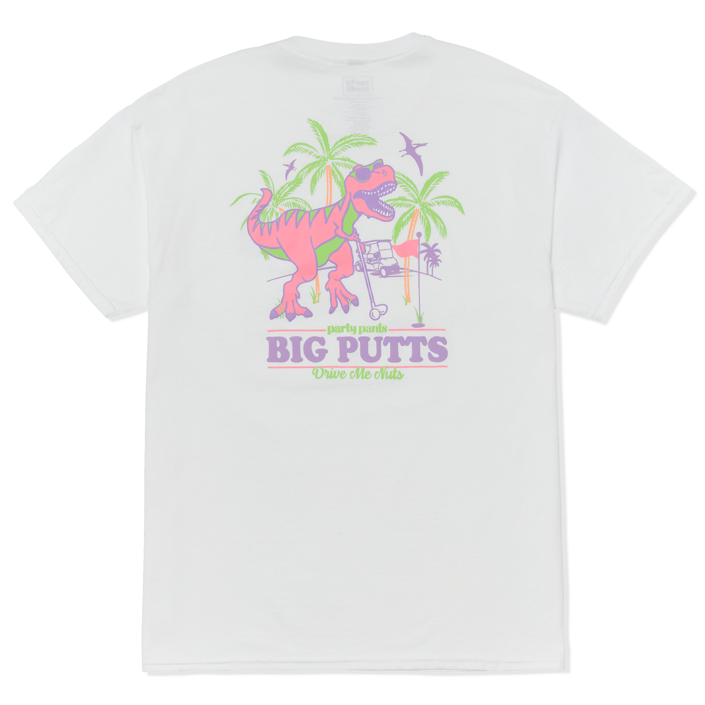 BIG PUTT T-SHIRT - WHITE TEE PARTY PANTS 