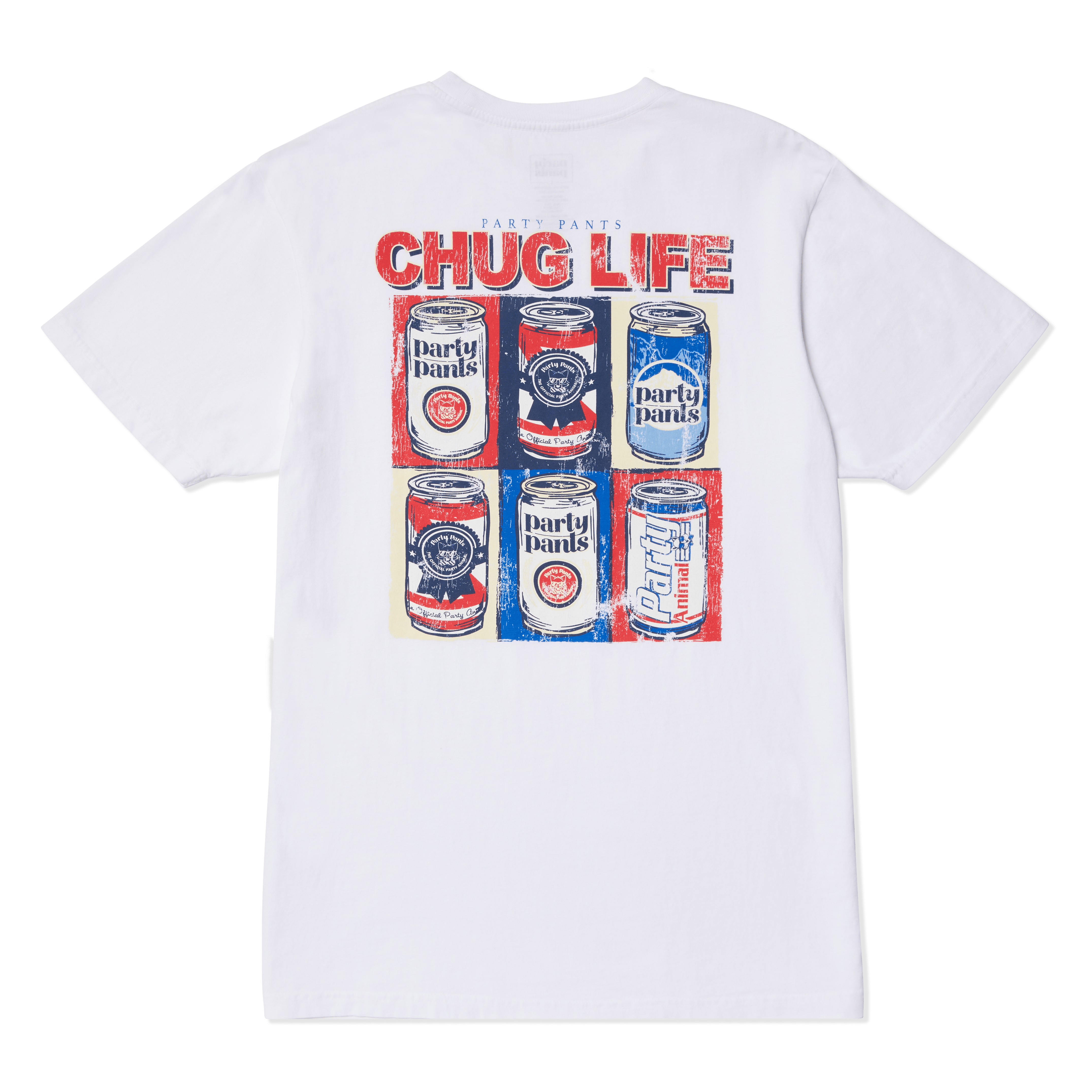 CHUG LIFE T-SHIRT - WHITE TEE PARTY PANTS 