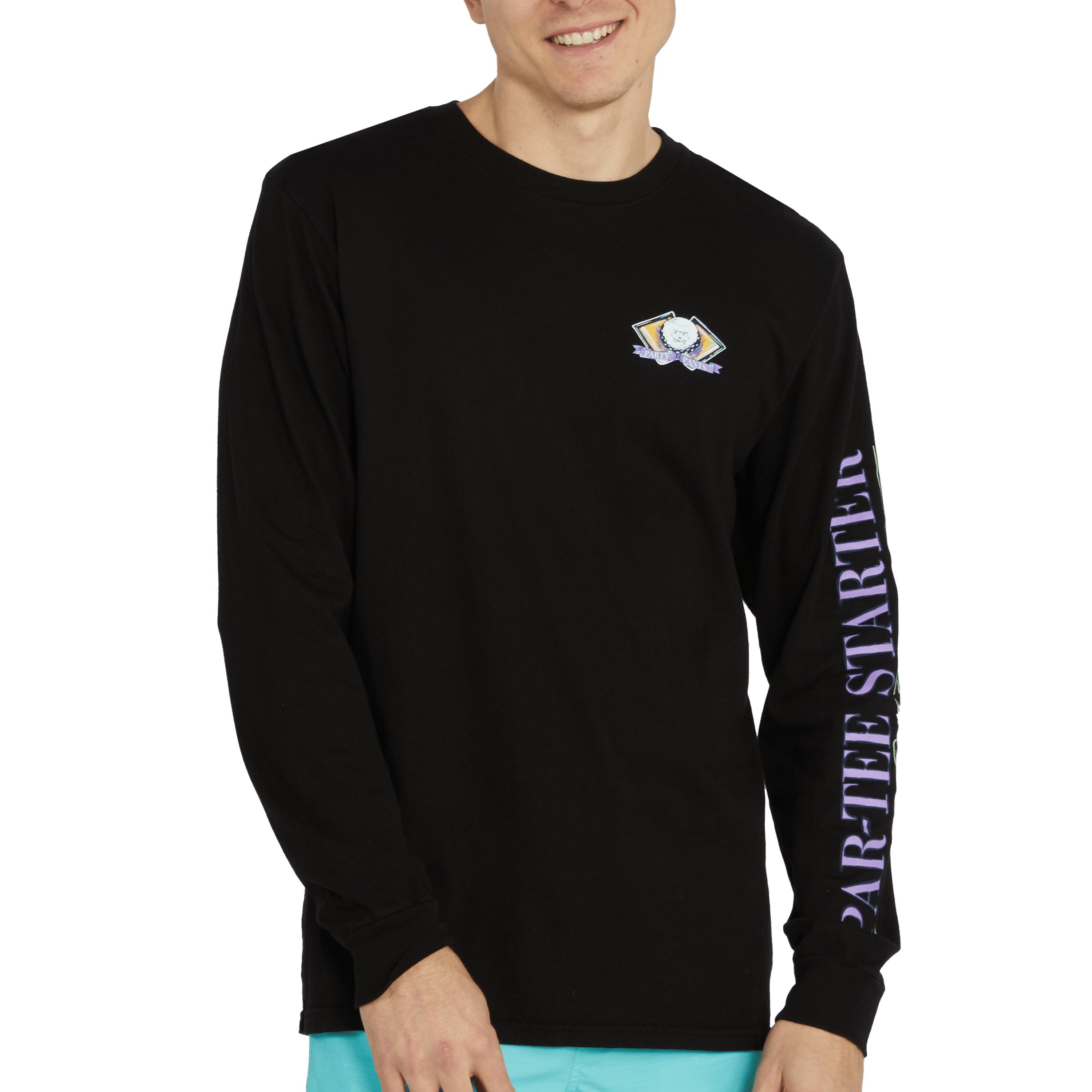 COUNTRY CLUB LONG SLEEVE T-SHIRT - BLACK LS TEE PARTY PANTS 