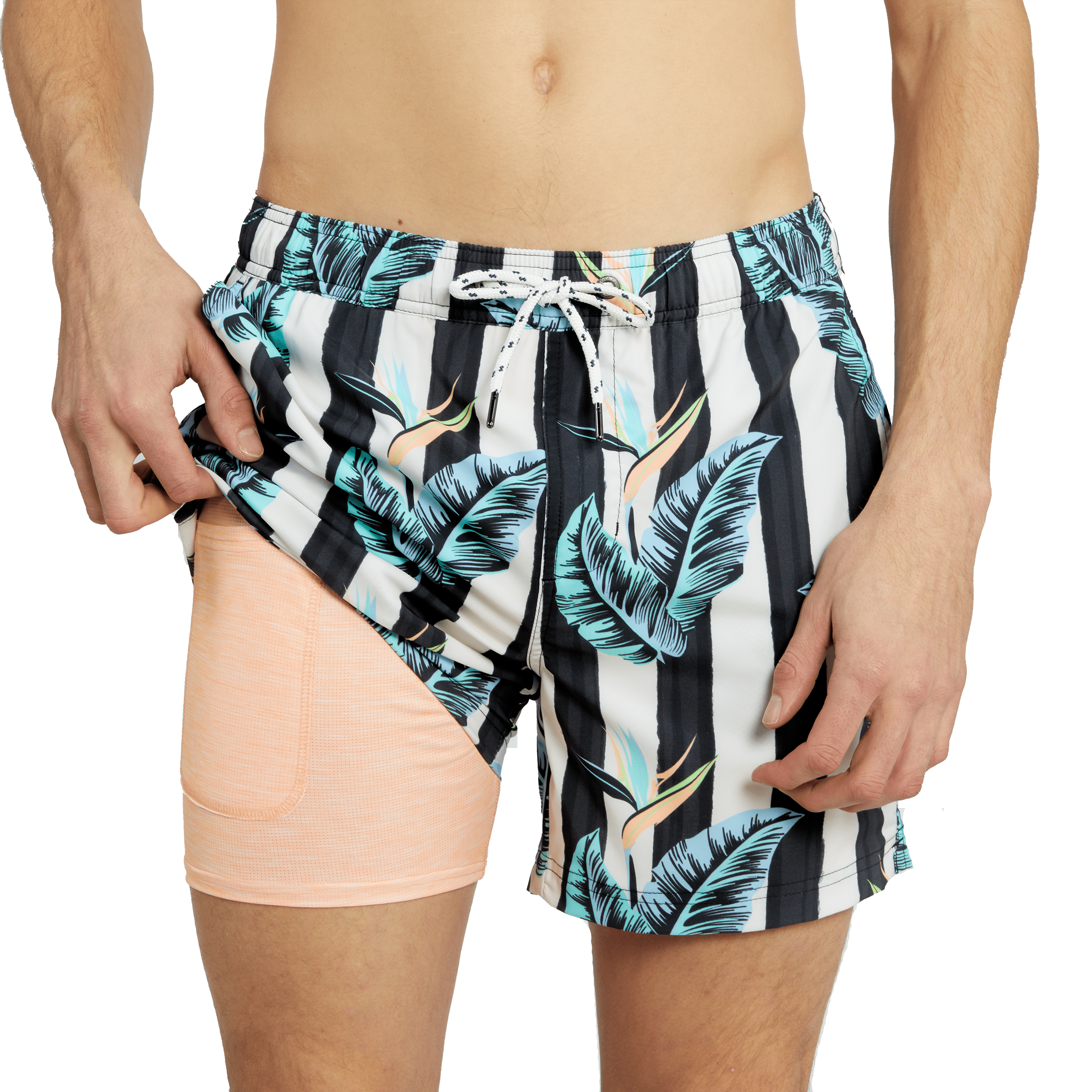 GULF STRIPE SPORT LINED SHORT - NAVY SPORT SHORTS PARTY PANTS 