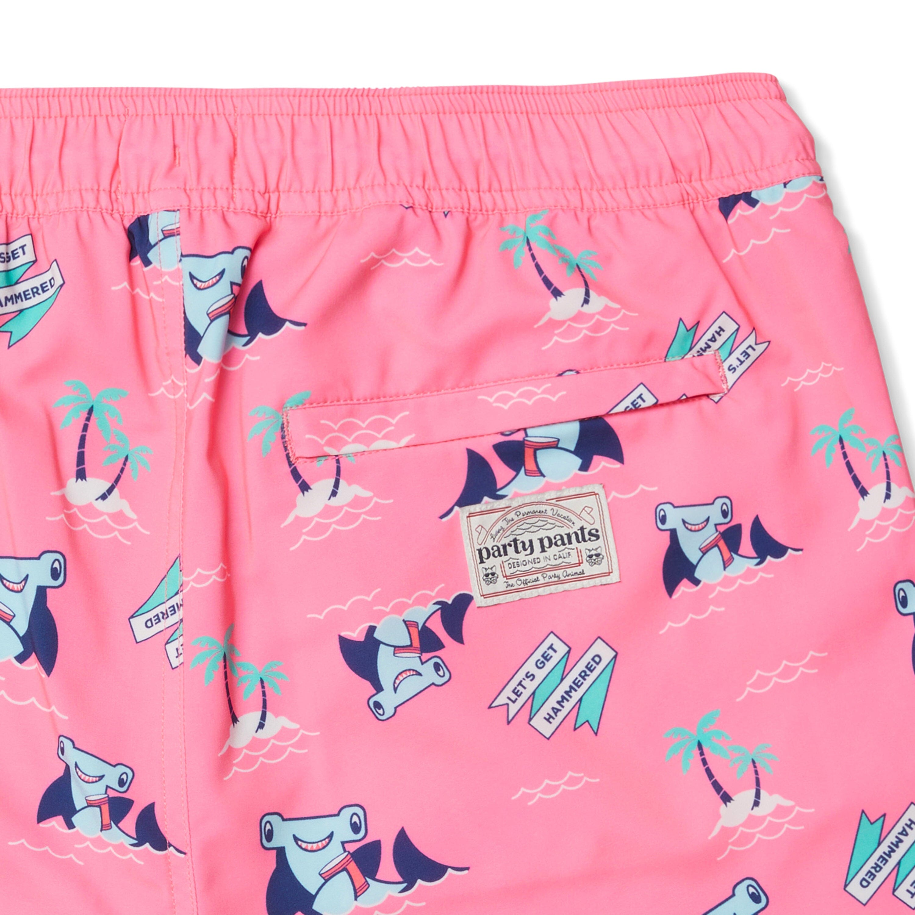 HAMMERTIME SPORT LINED SHORT - PINK SPORT SHORTS PARTY PANTS 
