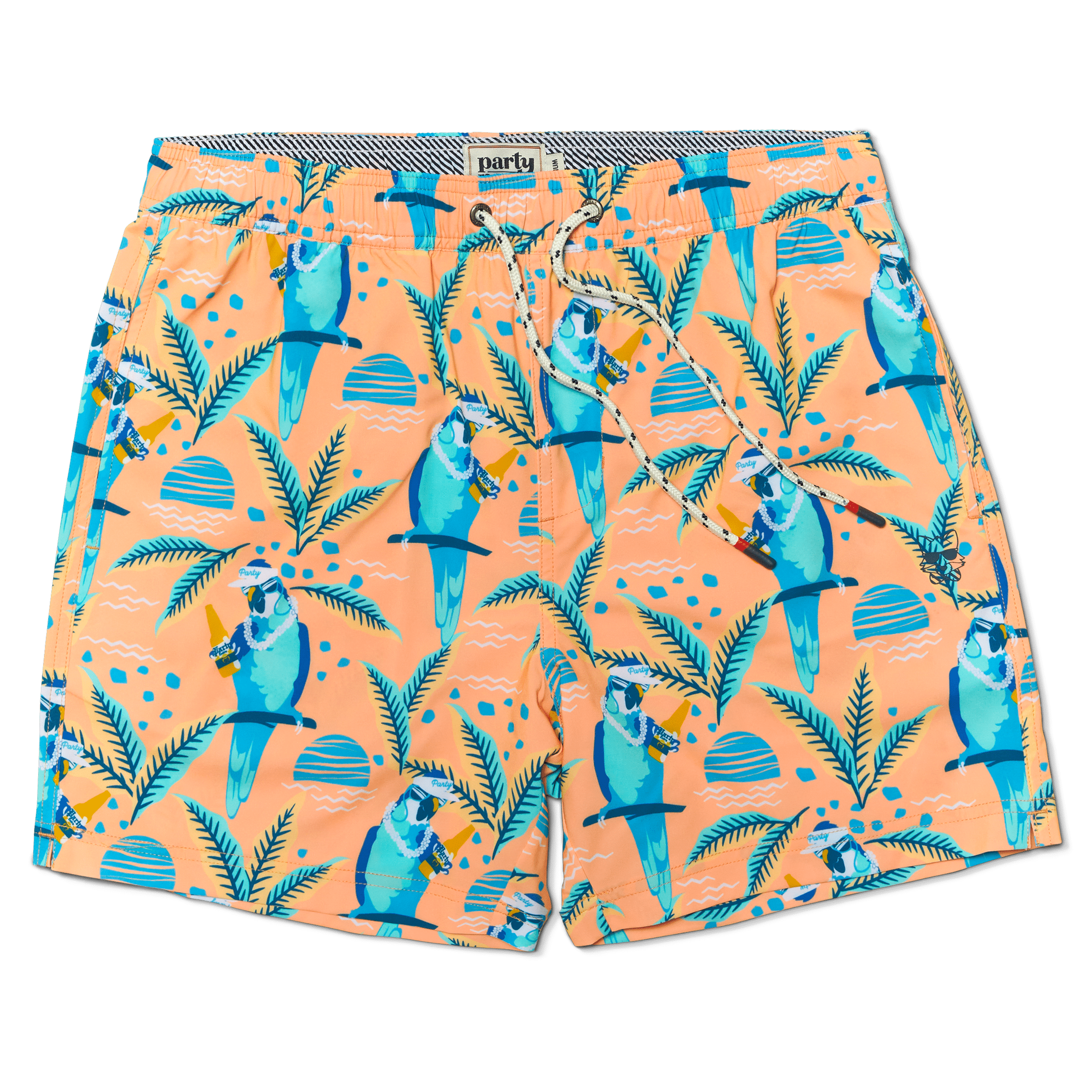 NICE BIRDIE PARTY STARTER SHORT - CORAL PARTY STARTER SHORTS PARTY PANTS 