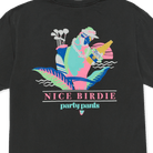 NICE BIRDIE T-SHIRT - WASHED BLACK TEE PARTY PANTS 