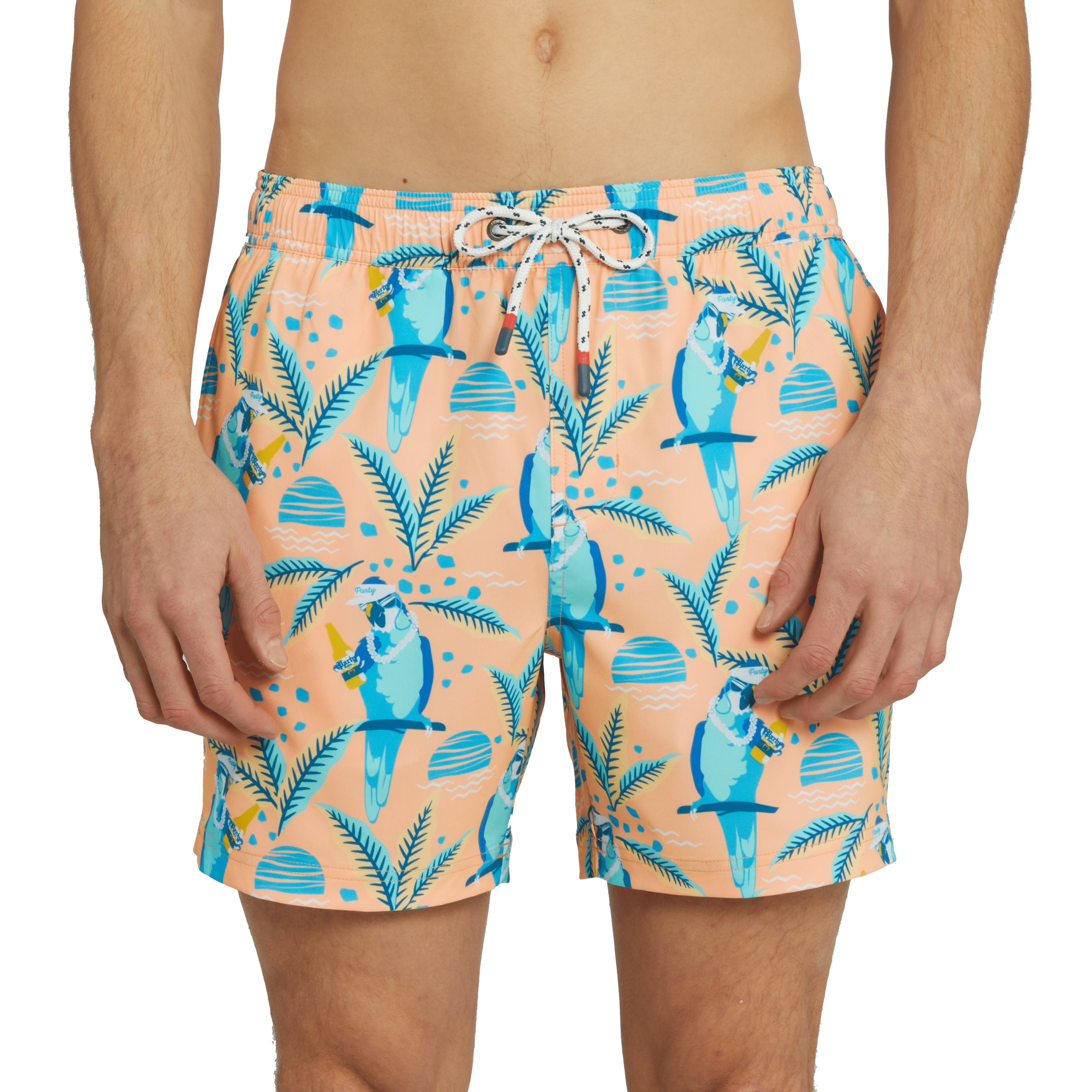 NICE BIRDIE PARTY STARTER SHORT - CORAL PARTY STARTER SHORTS PARTY PANTS 