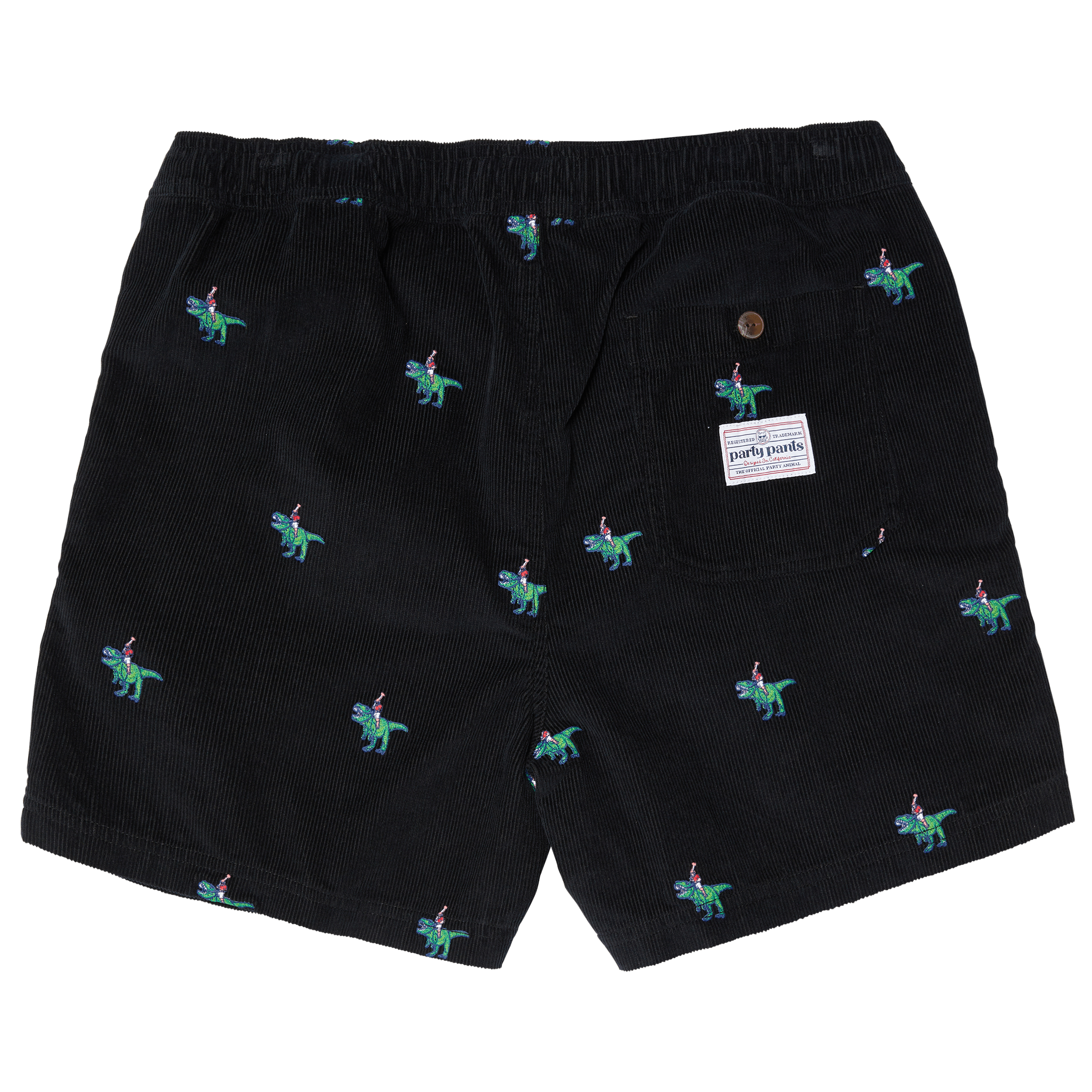 OG CORD PARTY REX SHORT - BLACK EWAIST SHORT PARTY PANTS 