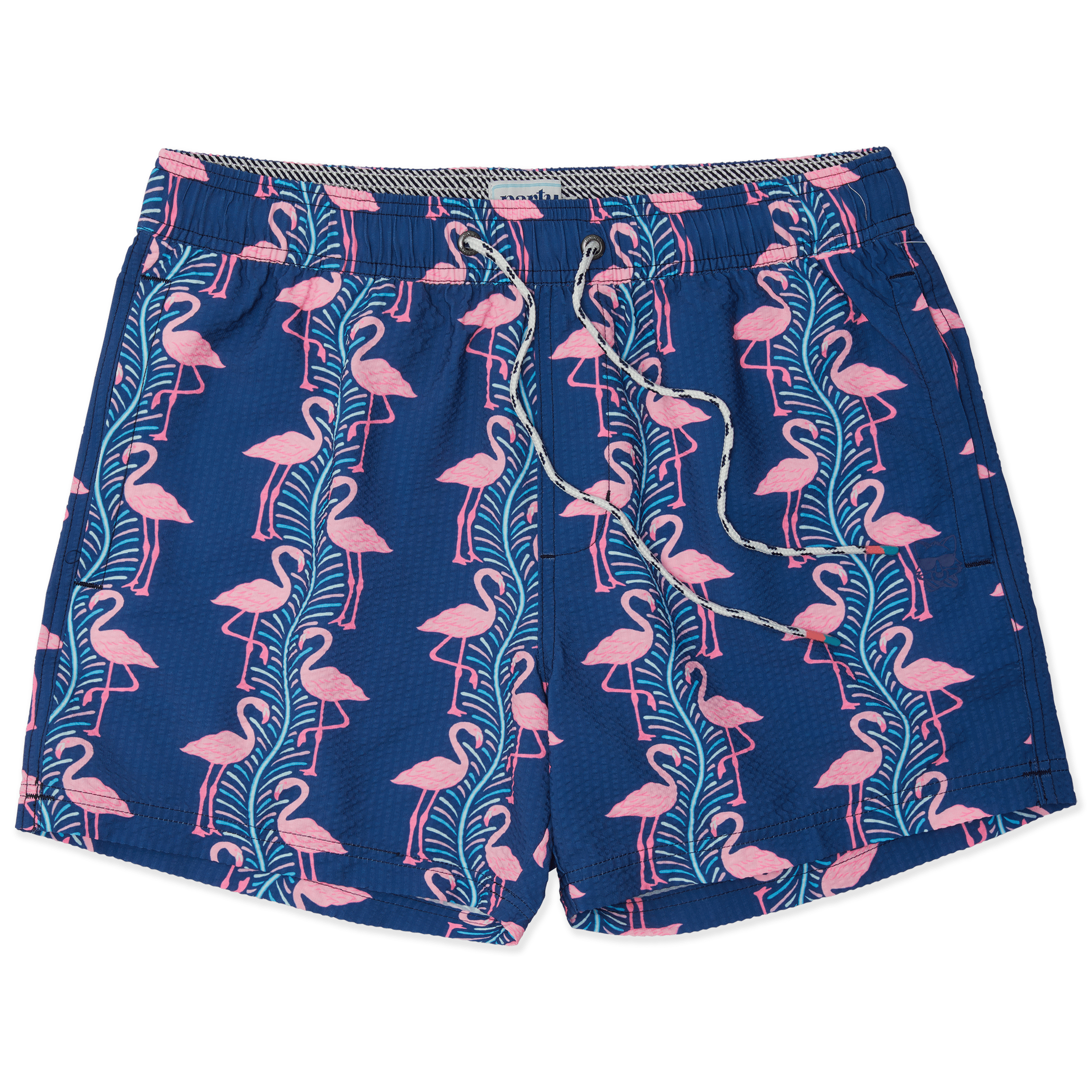 5" Flamingles Navy Blue Party Starter Short PARTY STARTER SHORT PARTY PANTS 