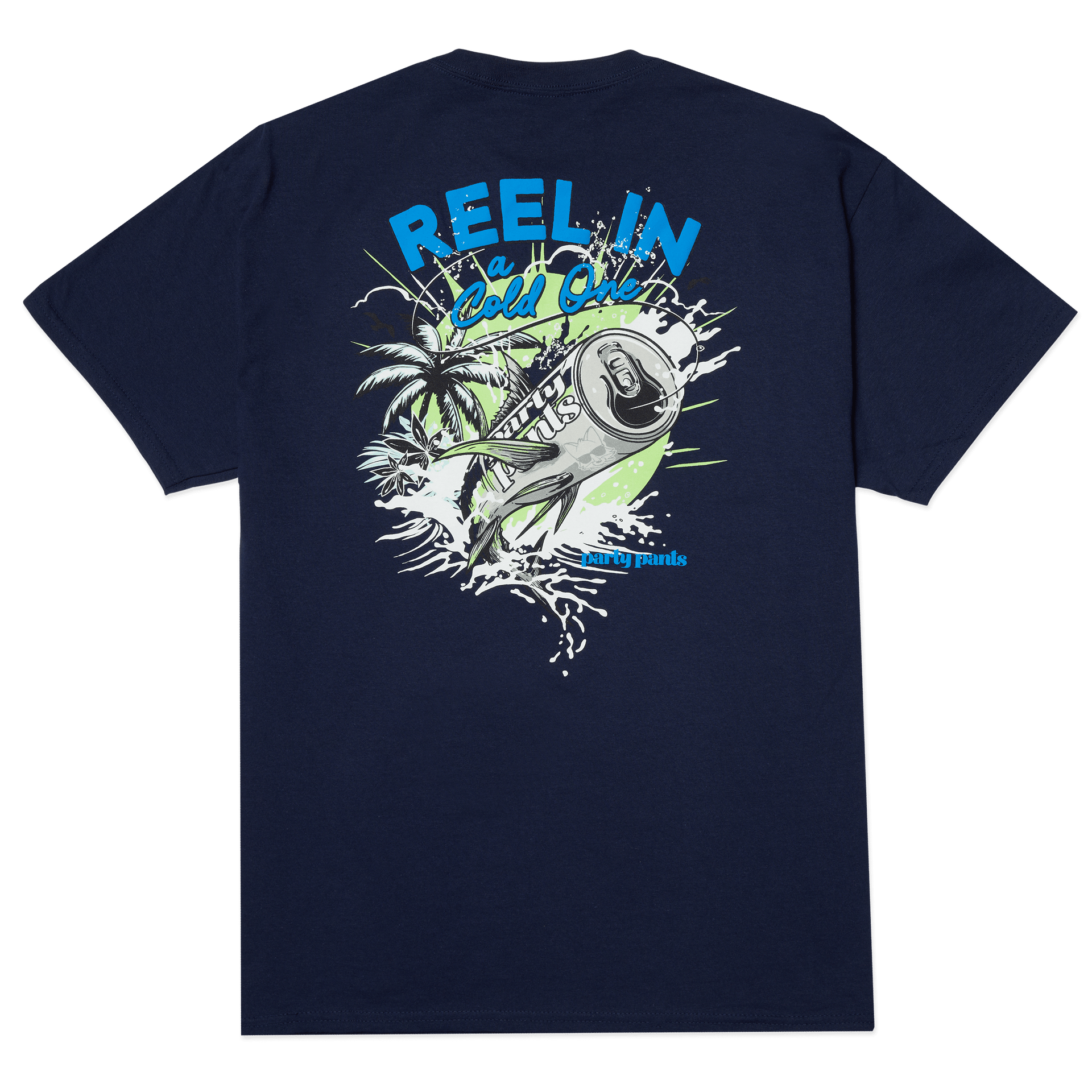 Navy Fishing Tee | Reel In A Cold One T-Shirt – Party Pants