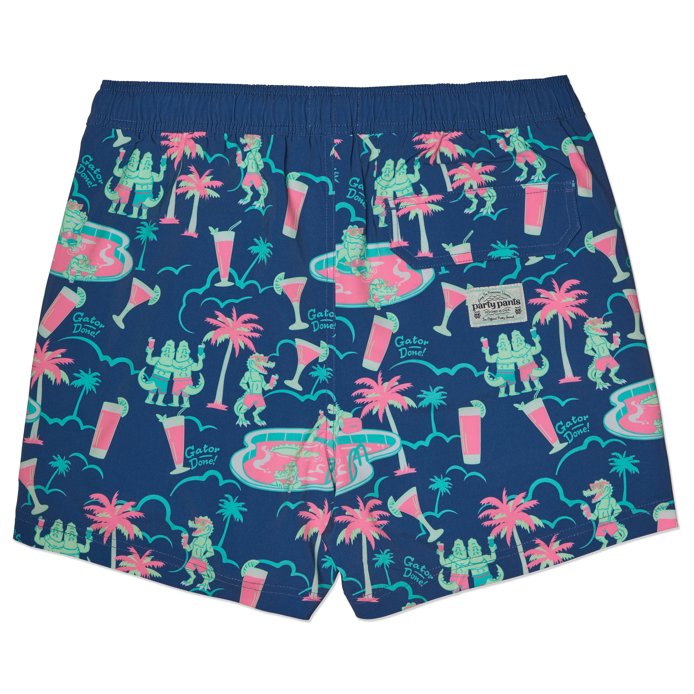 Bayou Drinks Navy Happy Hour Short Happy Hour Short PARTY PANTS 
