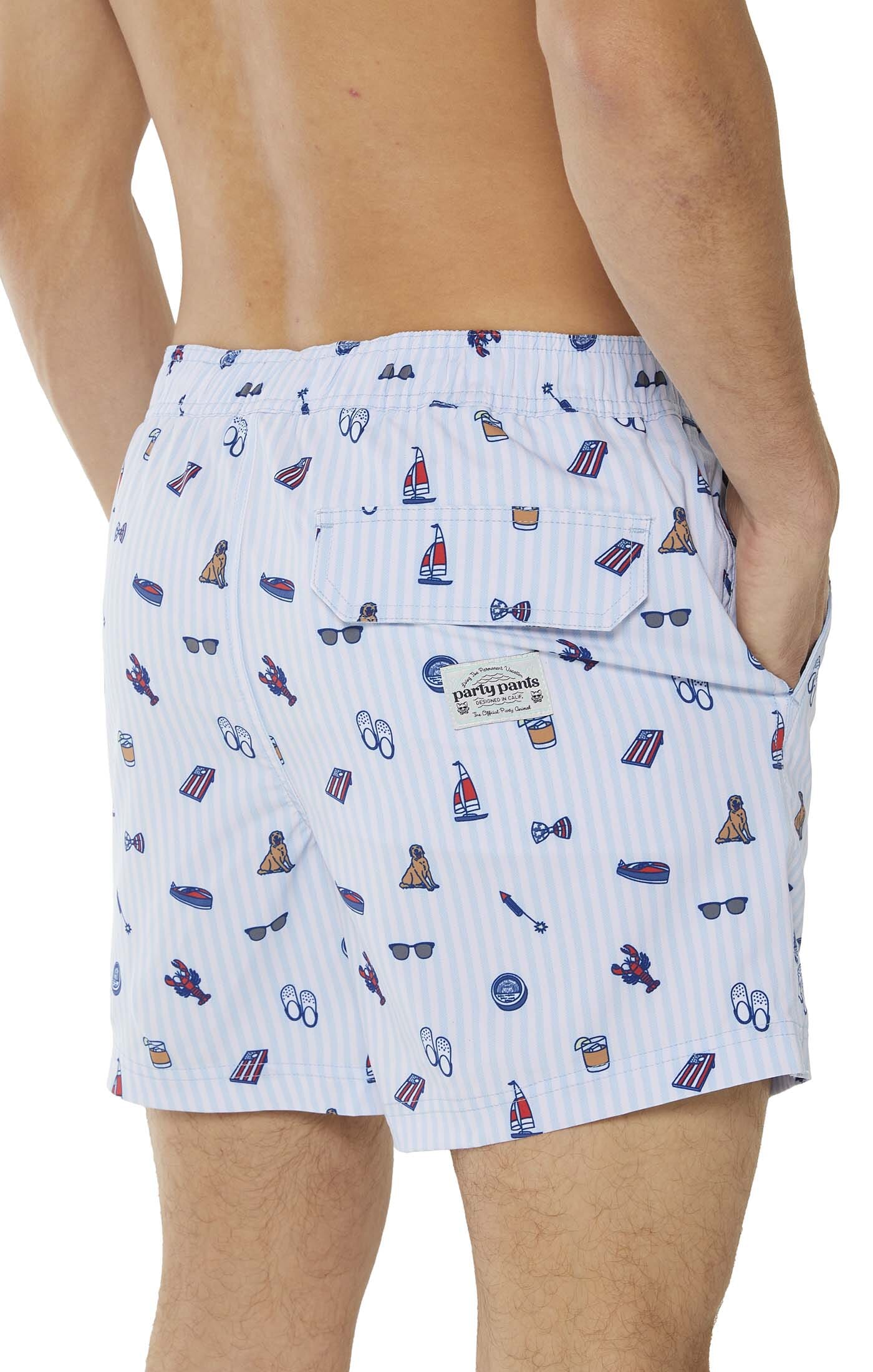 Proper Light Blue Happy Hour Short HAPPY HOUR SHORT PARTY PANTS 