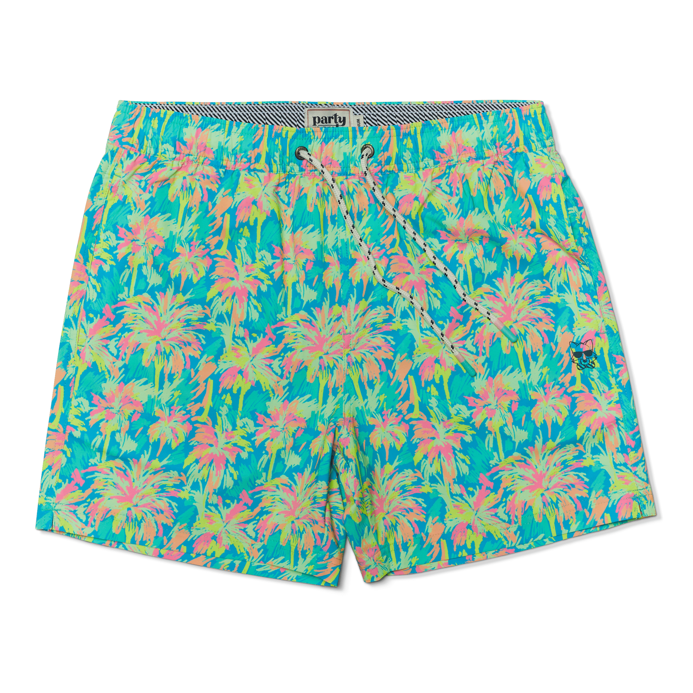 PALMDALE PARTY STARTER SHORT - CYAN PARTY STARTER SHORTS PARTY PANTS 