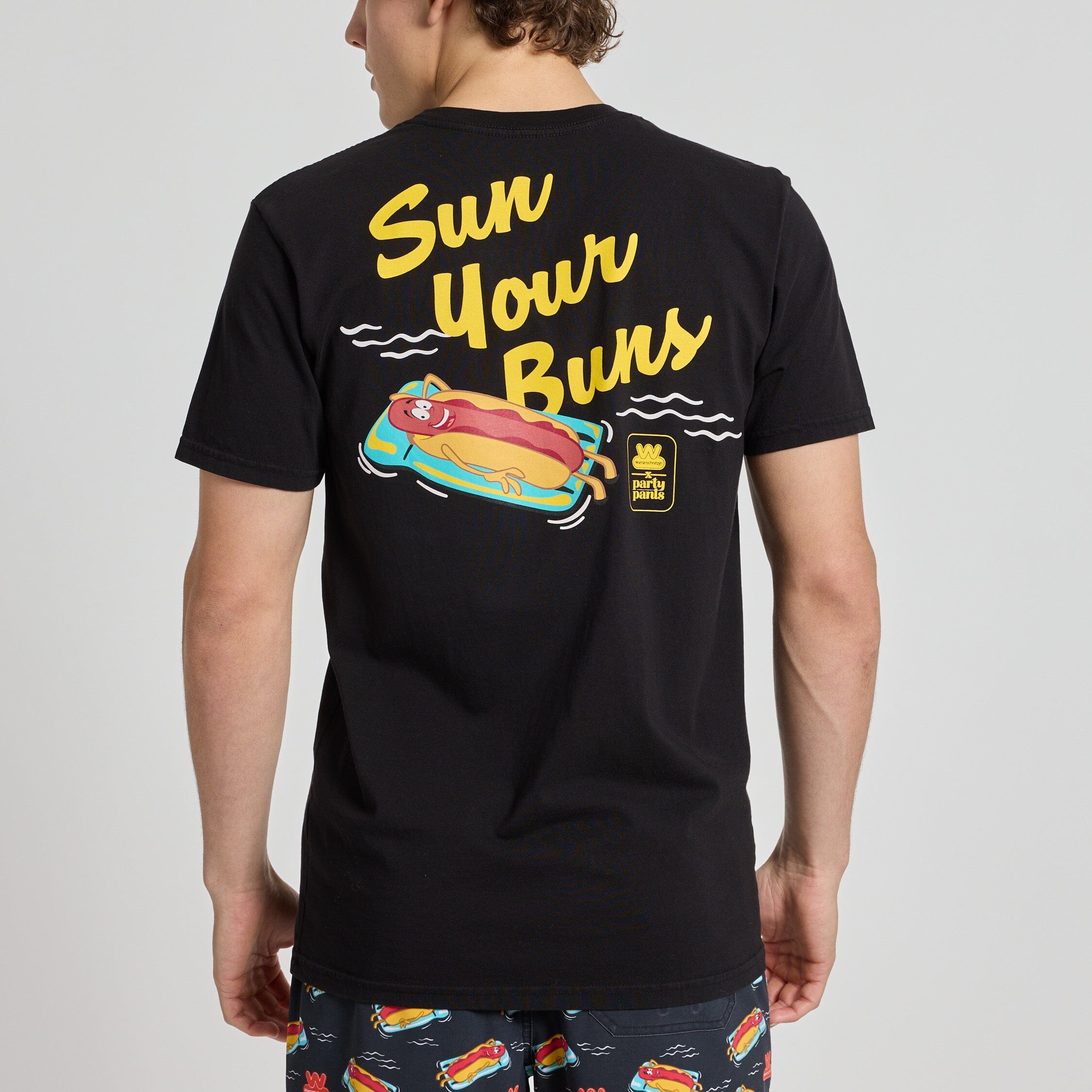 Sun Your Buns Black T-Shirt Tees PARTY PANTS 