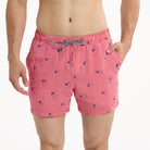 Stars and Stripes Embroidered in Red - Men's 5" Party Starter Shorts Party Starter Short PARTY PANTS 