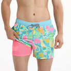Vacay Vibes in Light Blue - Men's 5" Happy Hour Swim Trunks PARTY PANTS PARTY PANTS 