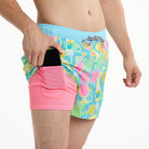 Vacay Vibes in Light Blue - Men's 5" Happy Hour Swim Trunks PARTY PANTS PARTY PANTS 