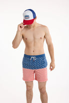 Men's Trucker Hat - Patriotic Red Blue Hats PARTY PANTS 