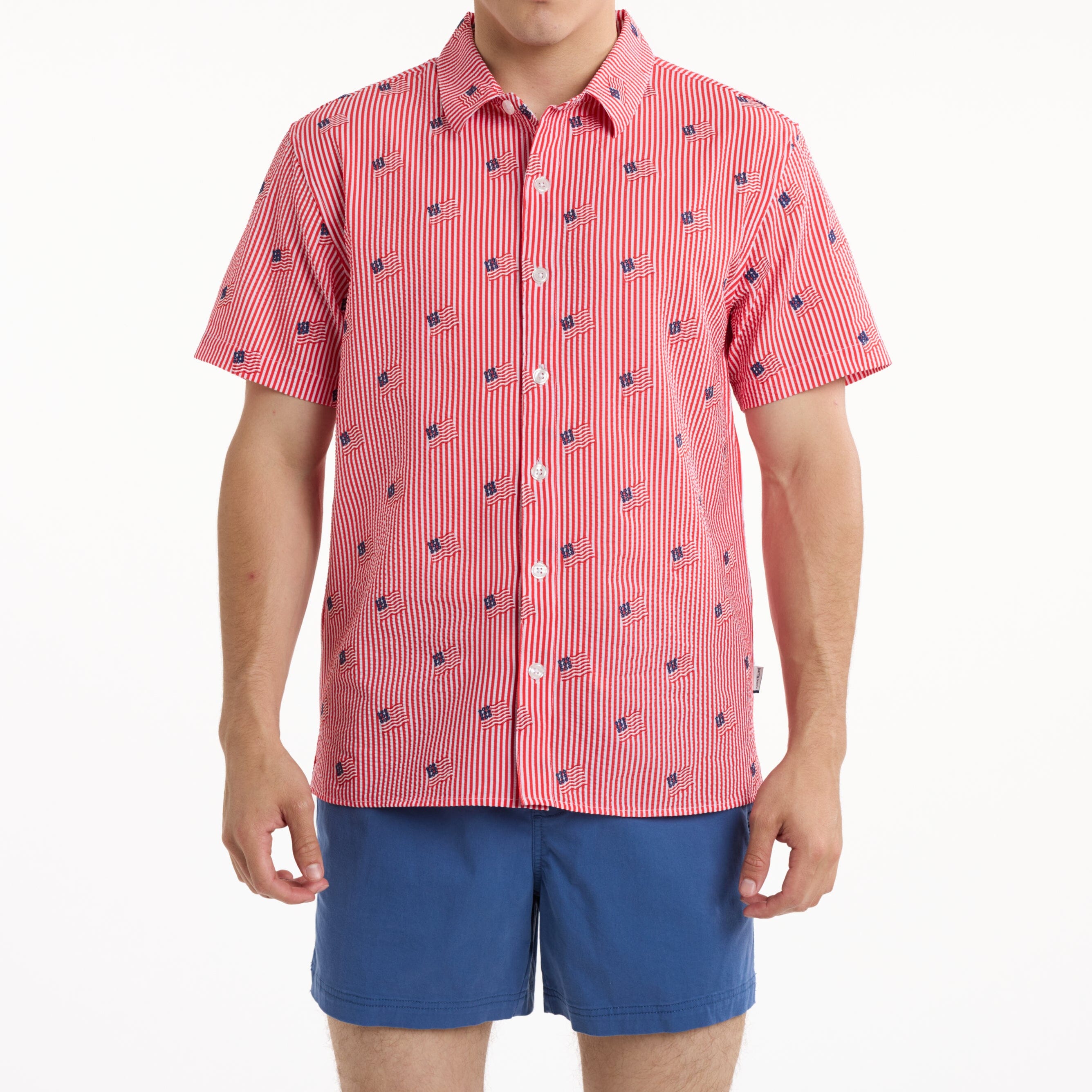 Men's Woven Shirt - Old Glory Red | Weekender Weekender Shirt PARTY PANTS 