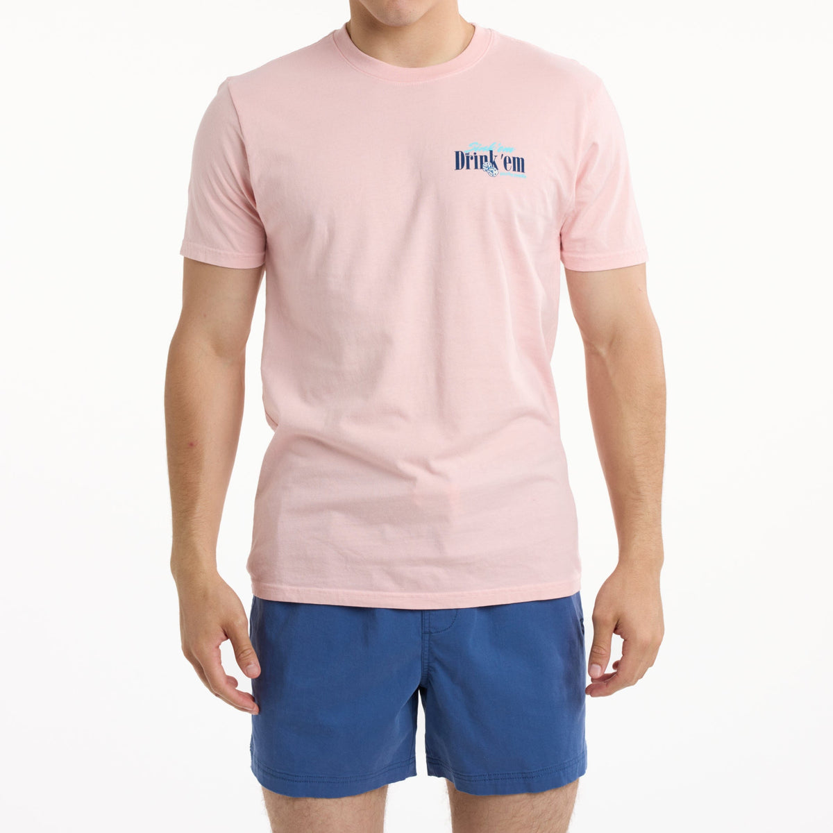 Men's Short Sleeve T- Shirt - Beer Die 4 Life Pink TEES PARTY PANTS 