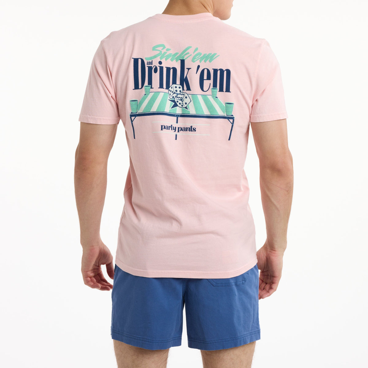 Men's Short Sleeve T- Shirt - Beer Die 4 Life Pink TEES PARTY PANTS 