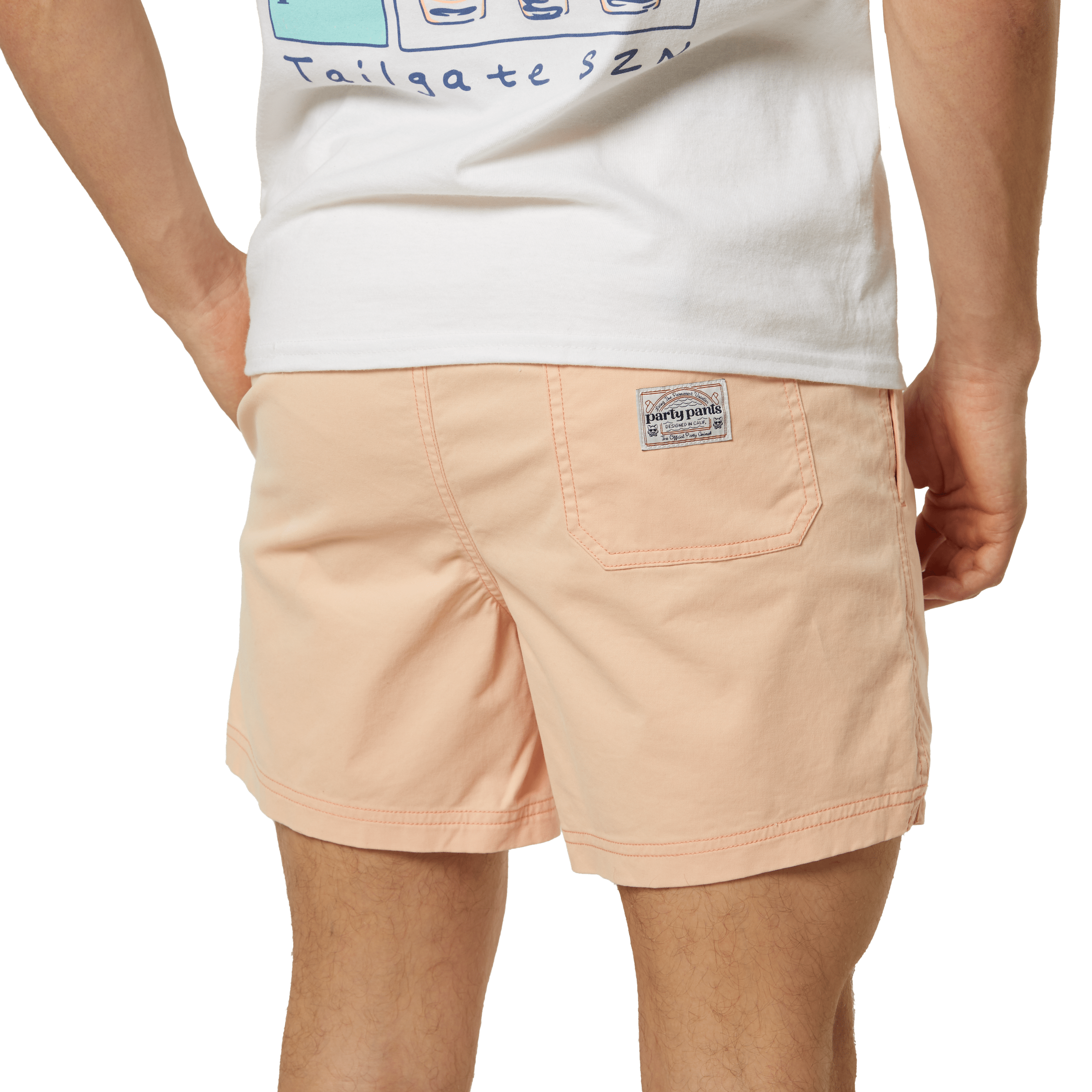 All Day Twill Pastel Coral Walkshorts ALL DAY WALKSHORTS PARTY PANTS 